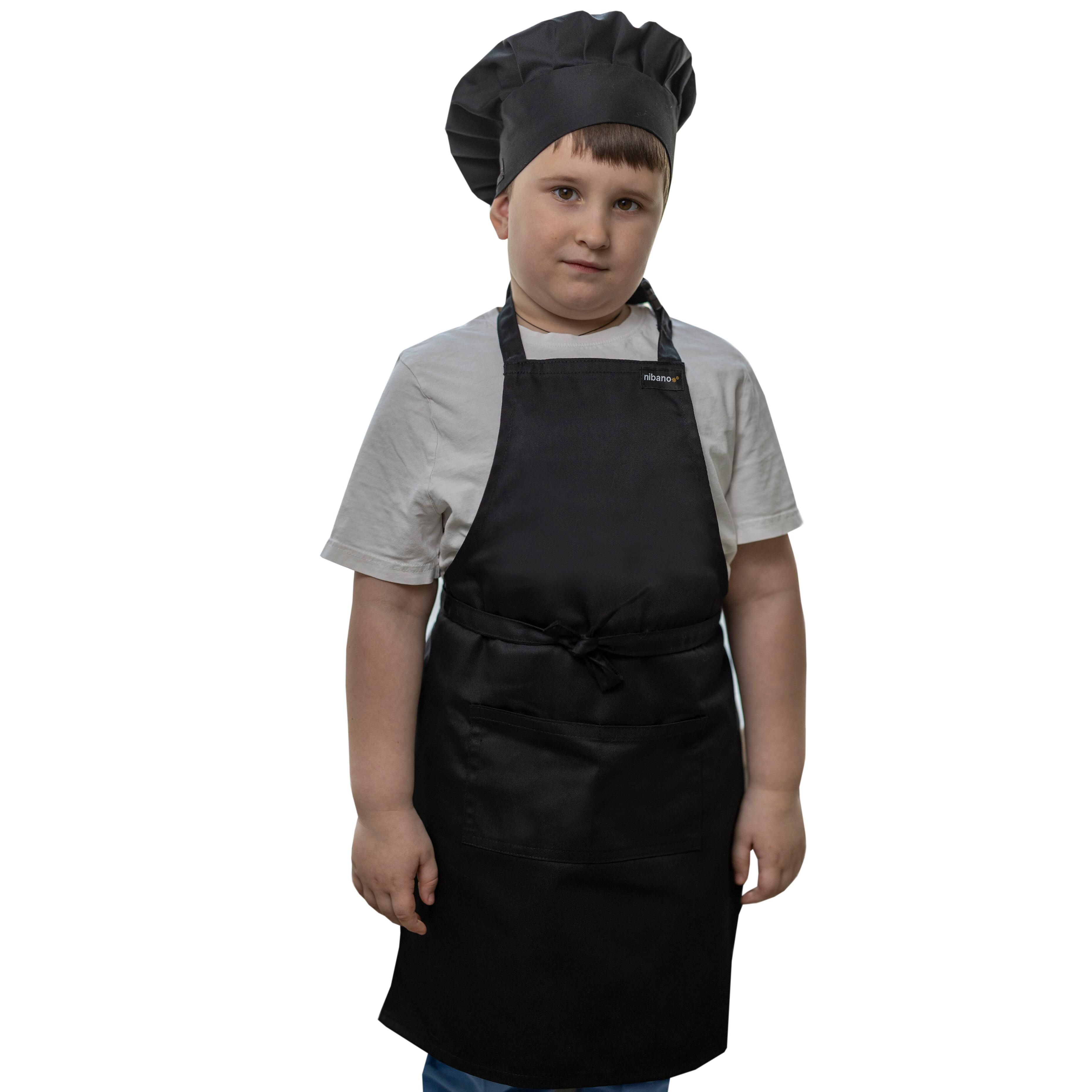 Personalised Kids Apron with logo Black