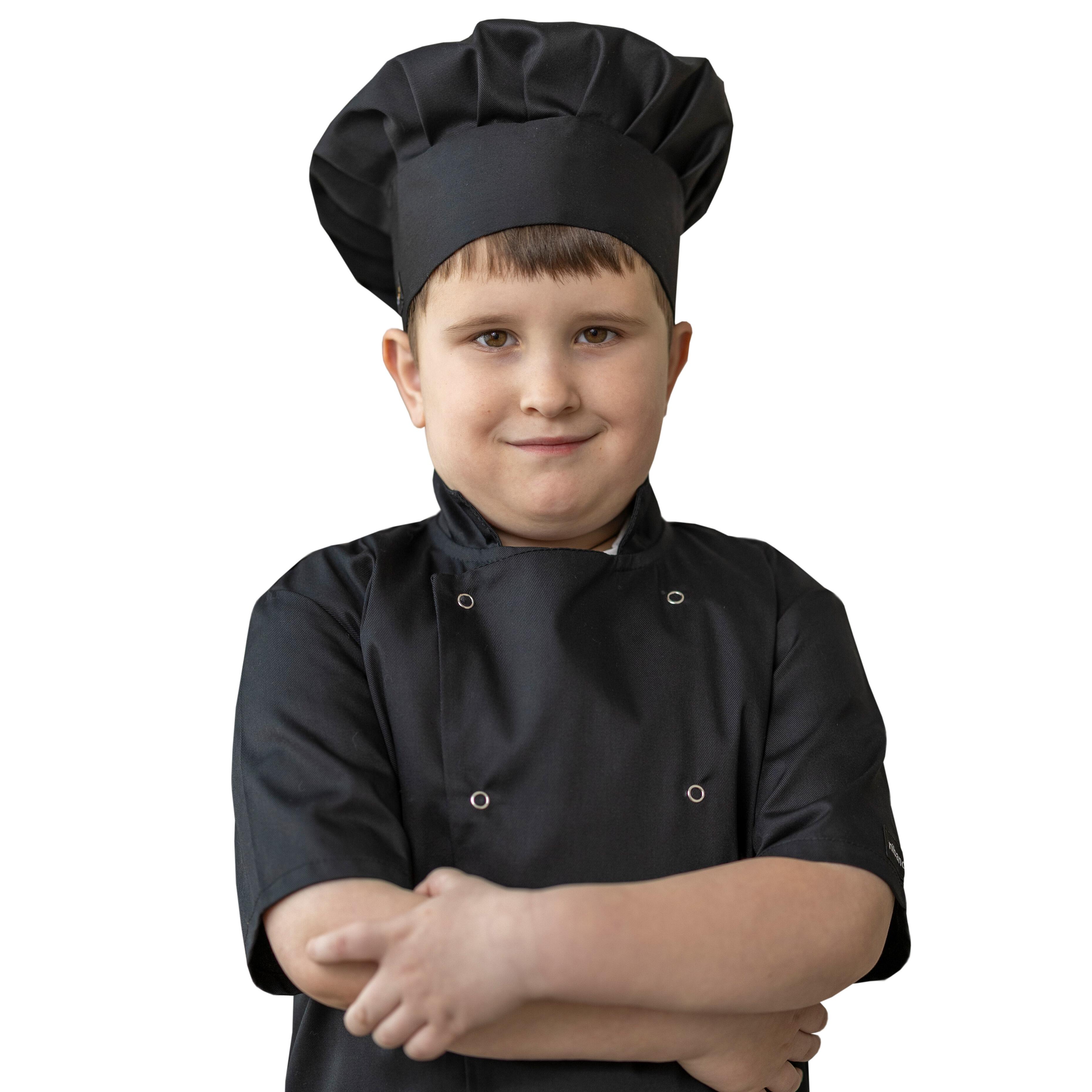 Kids Chef Hat Black with name