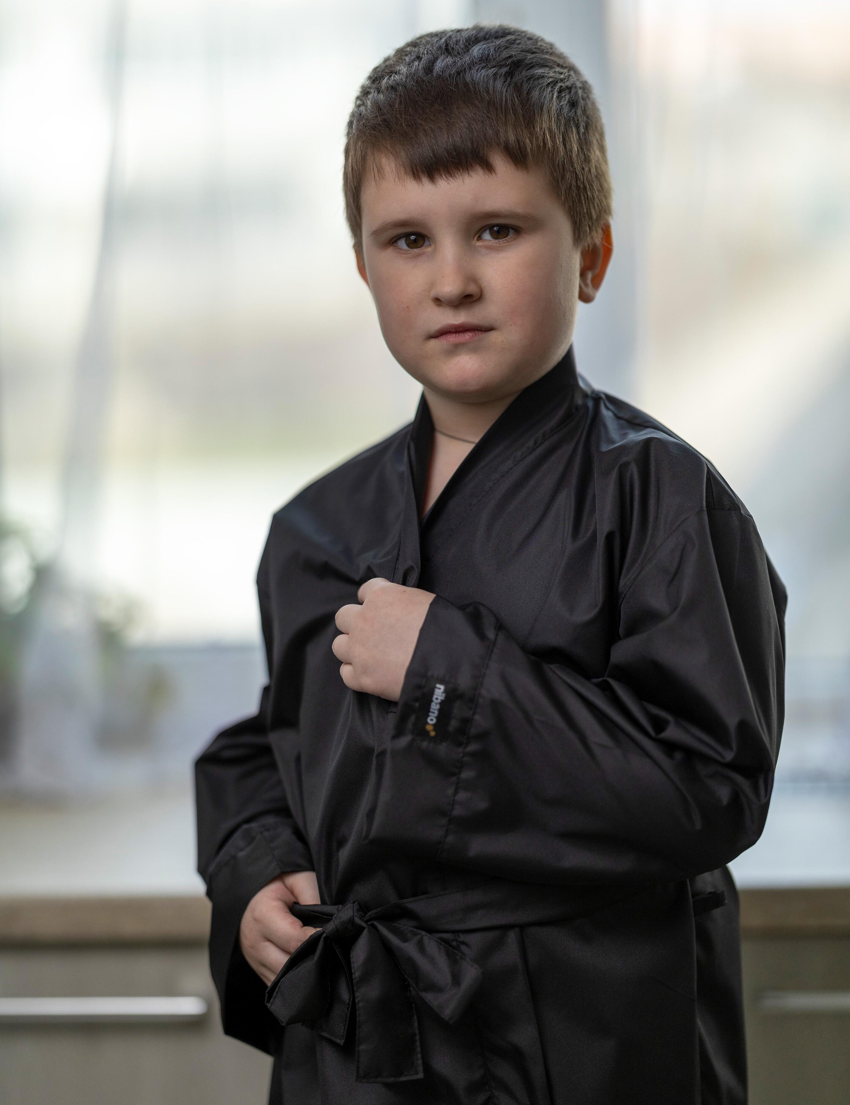 Personalised Kids Kimono Black