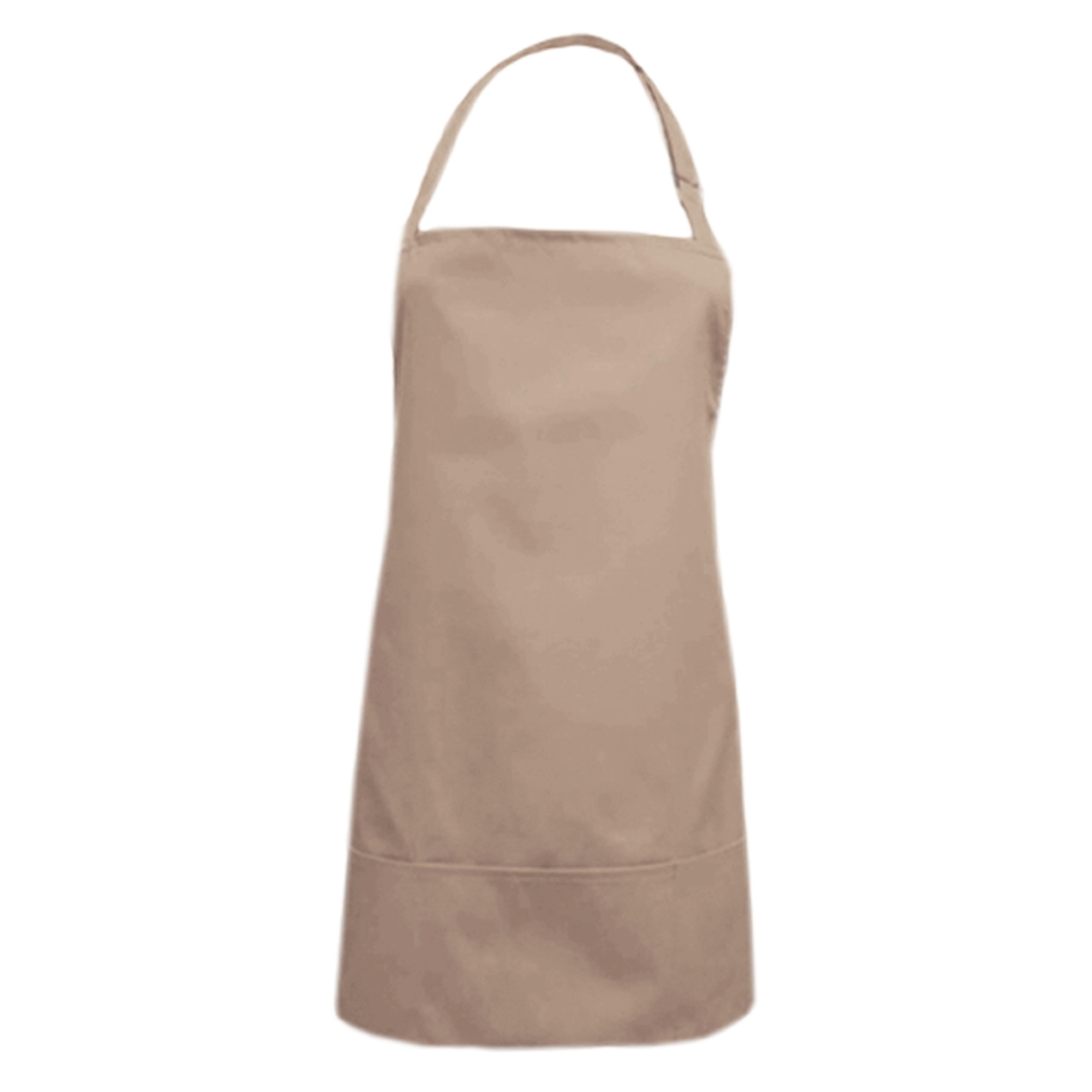 Short waterproof hairdressing apron Latte