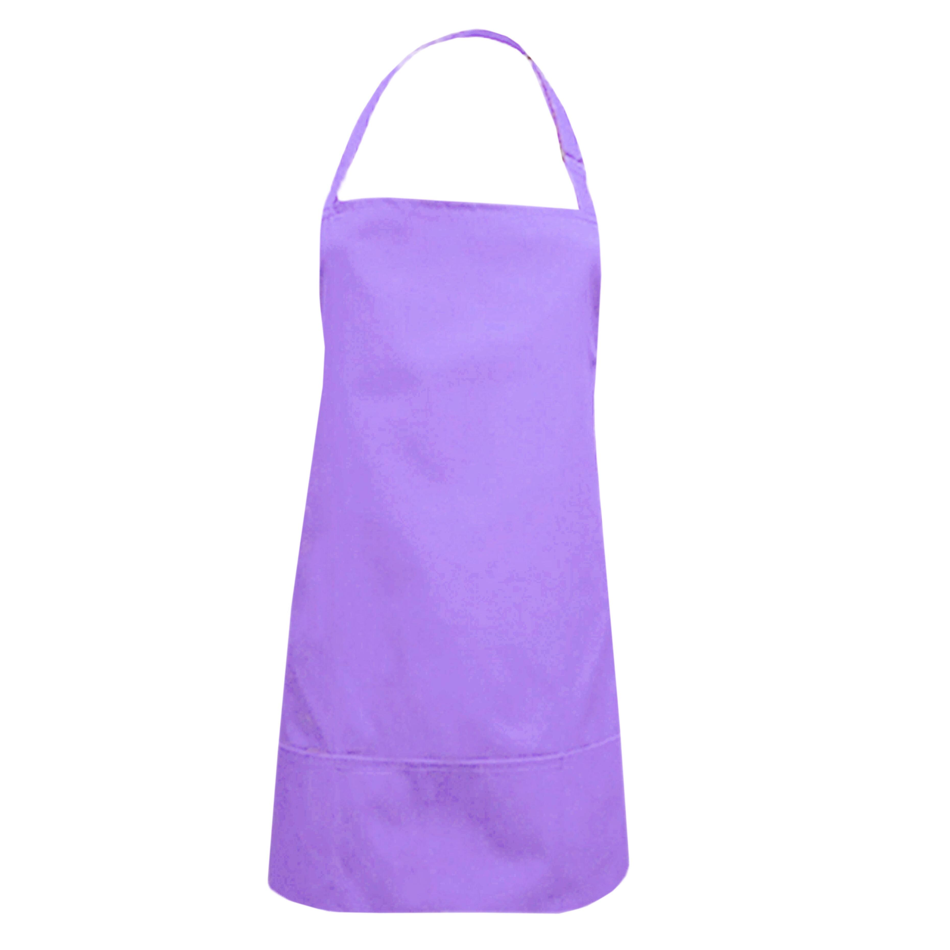Short waterproof barber apron Lilac