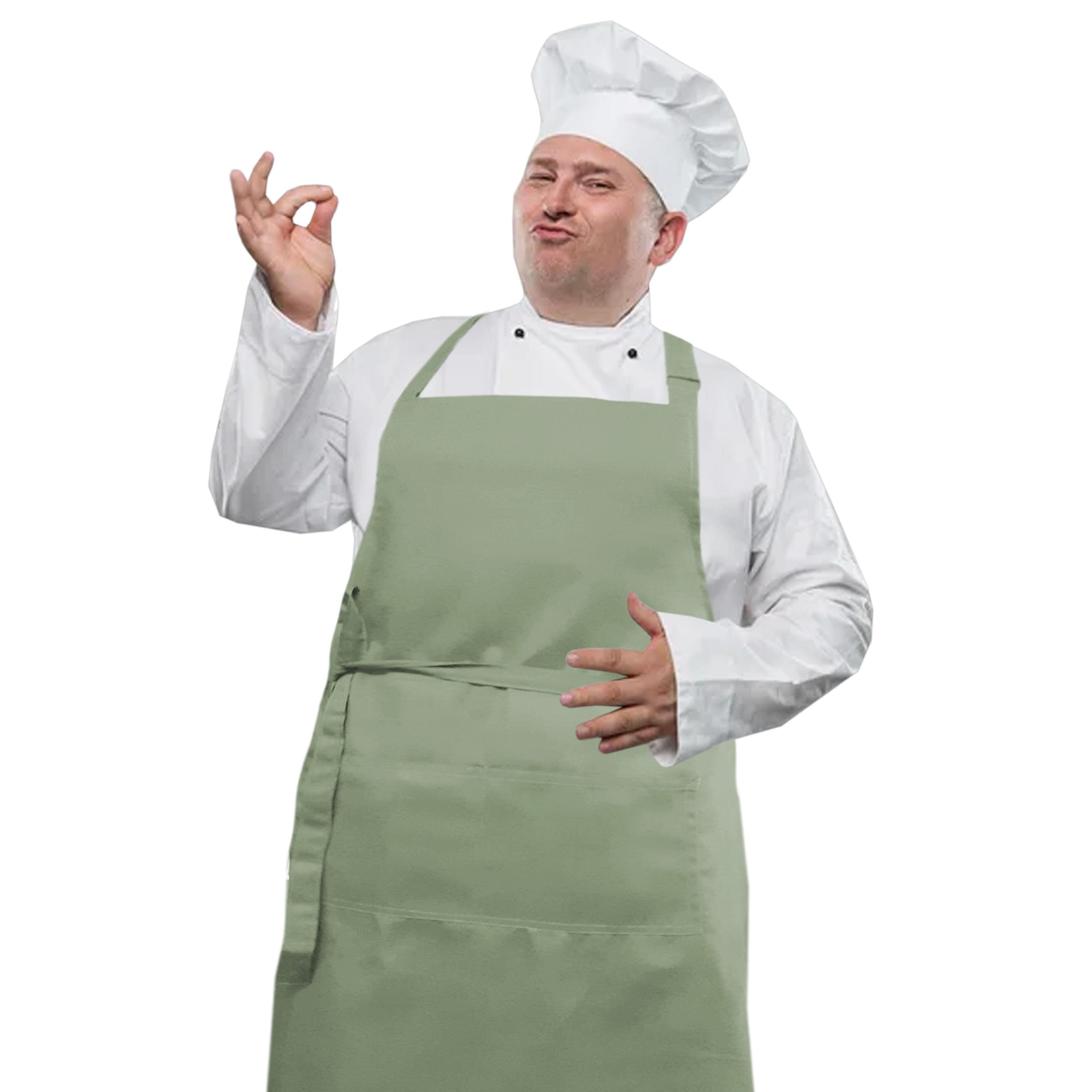 Custom Plus Size Bib Apron Pistachio Nibano