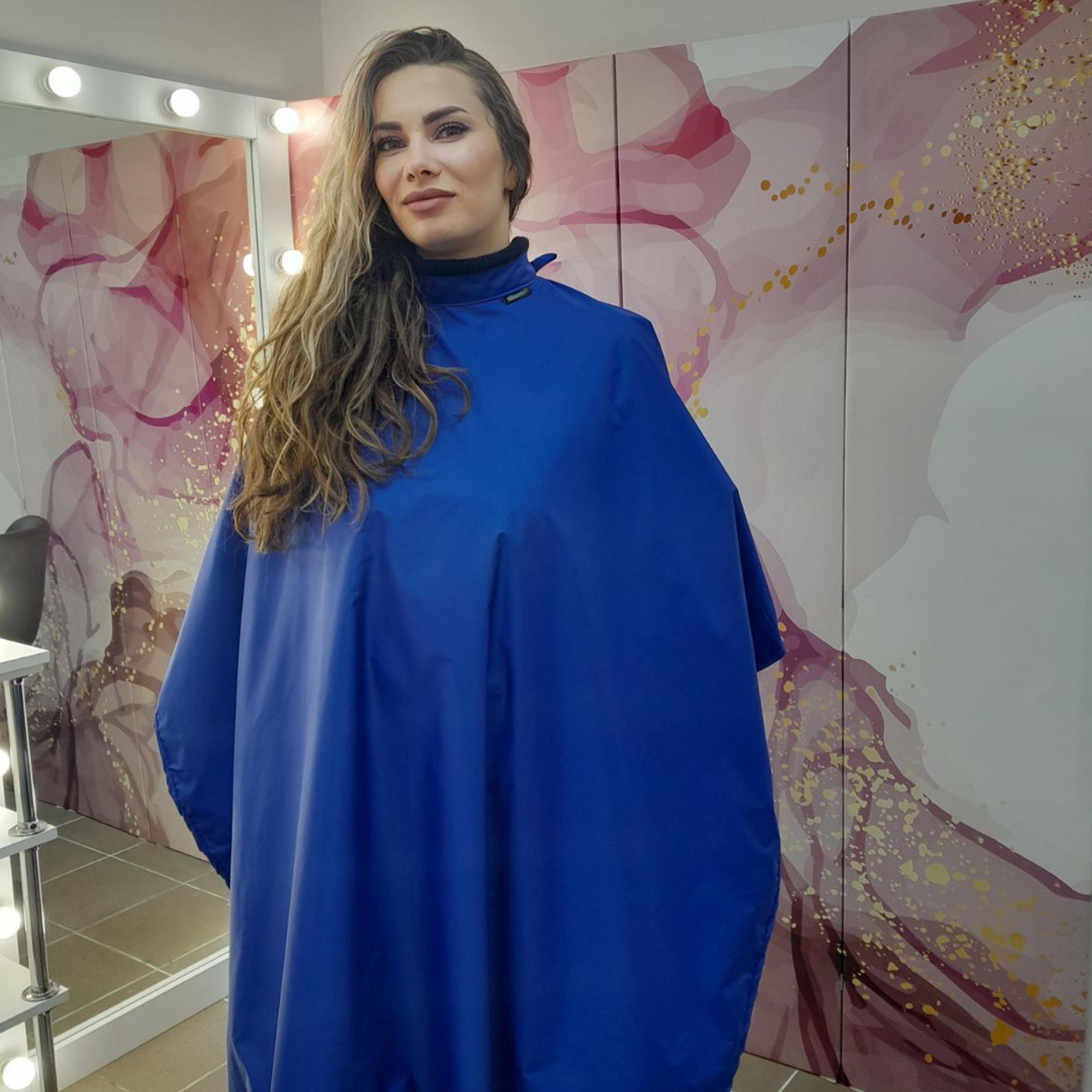 Custom Nibano Hairdressing Gown Royal Blue