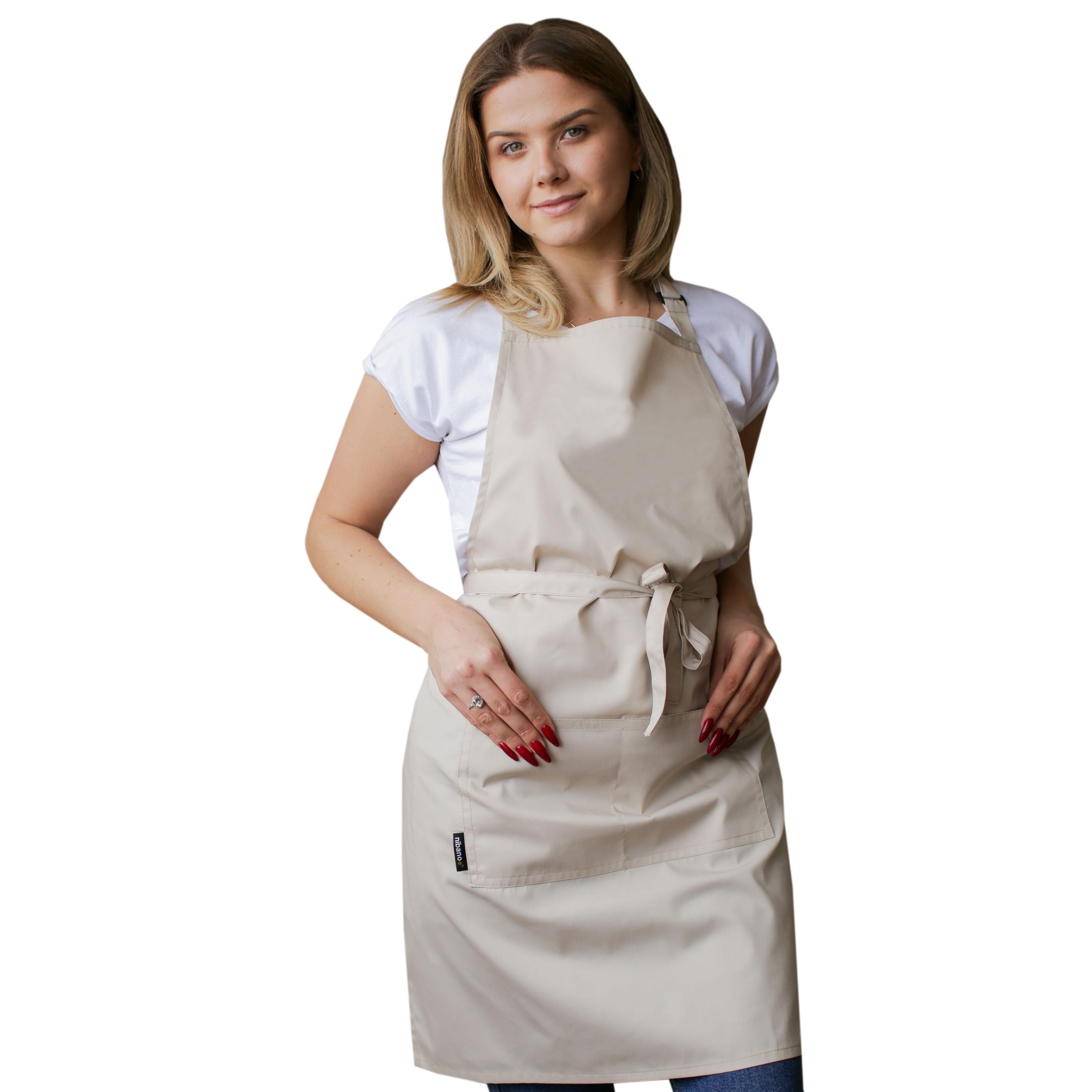 Custom Cream Bib apron