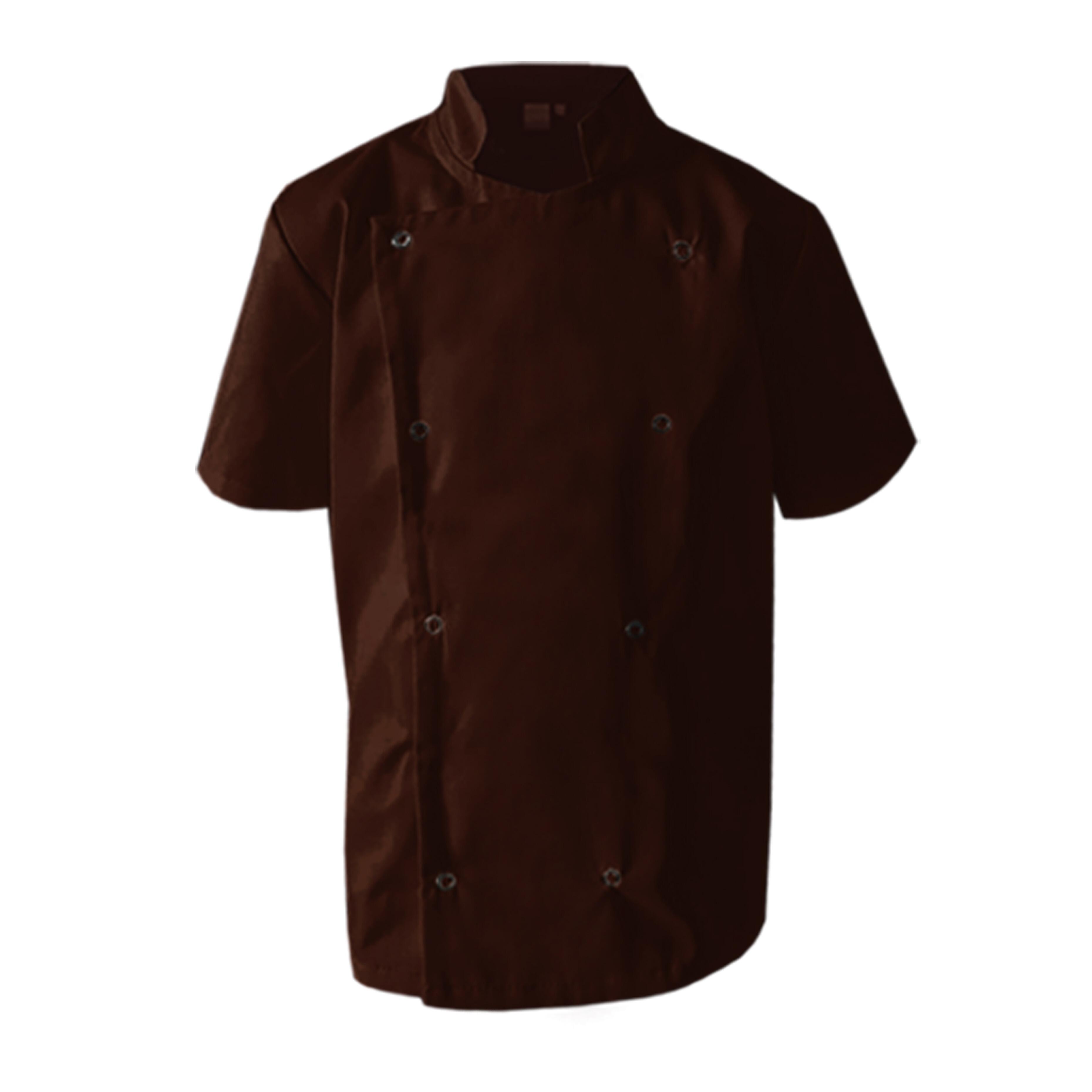 Kids Short Sleeve Chef's Jacket Brown