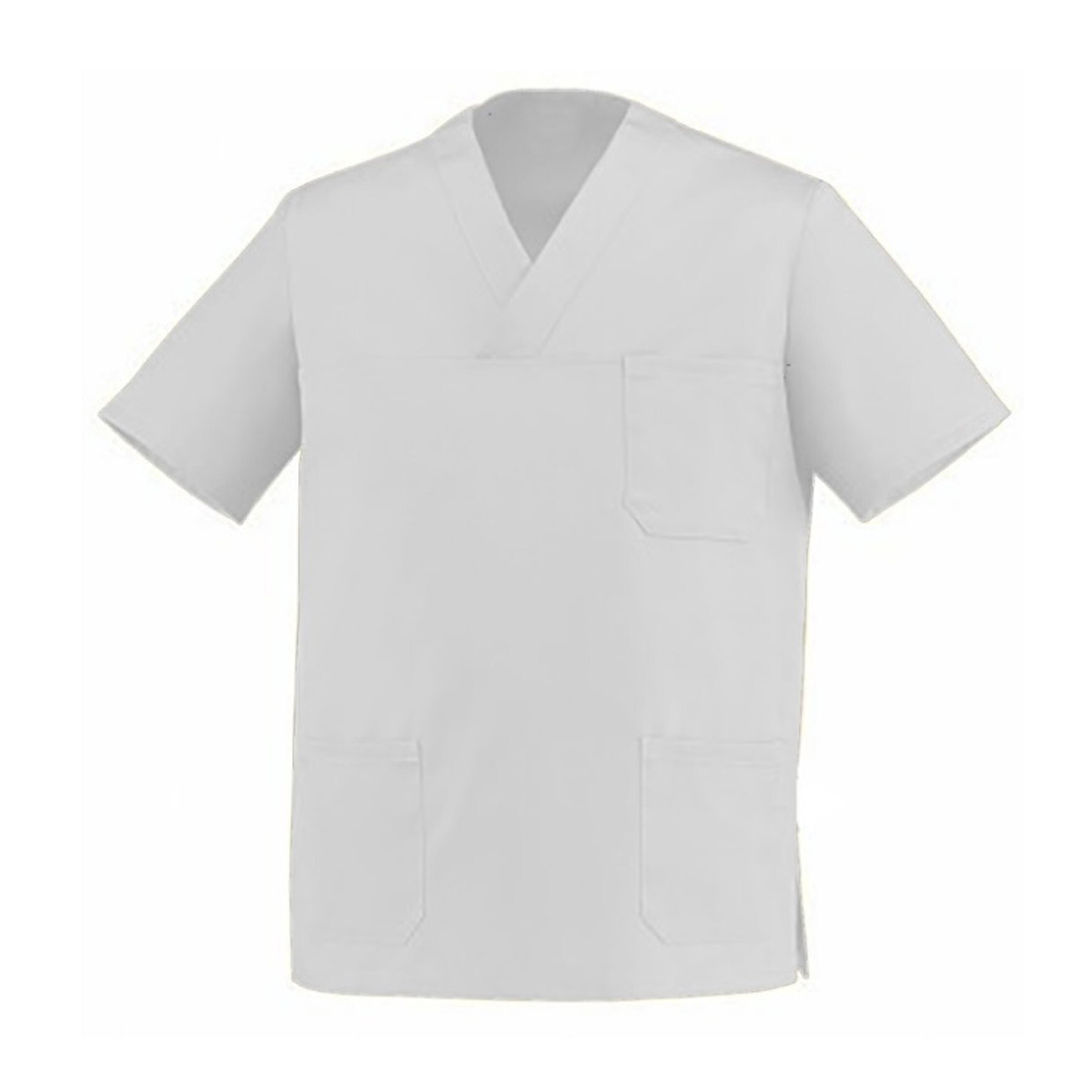 Printed Healtcare Scrub White