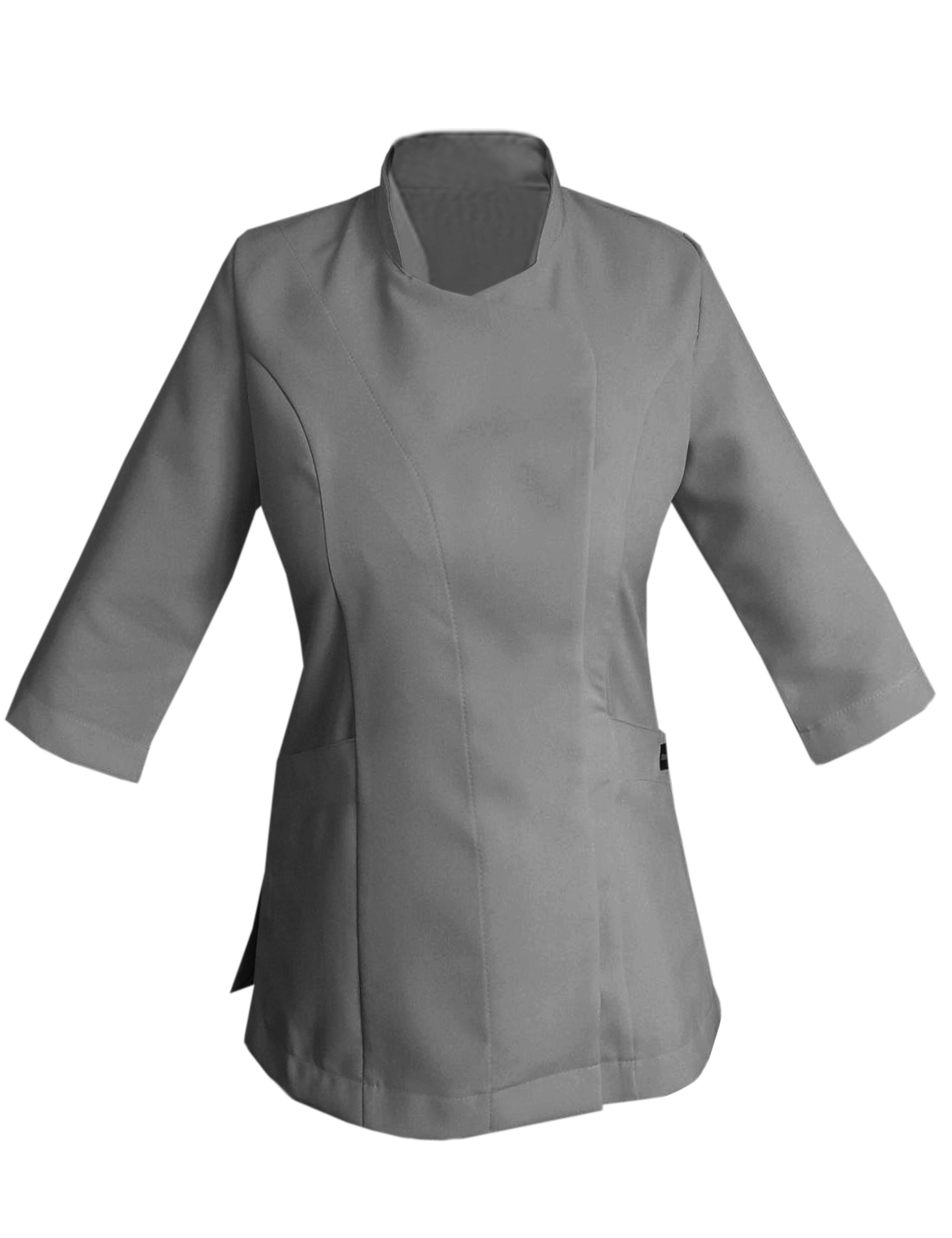 Custom Ladies Quarter Sleeve Beauty Tunic Grey