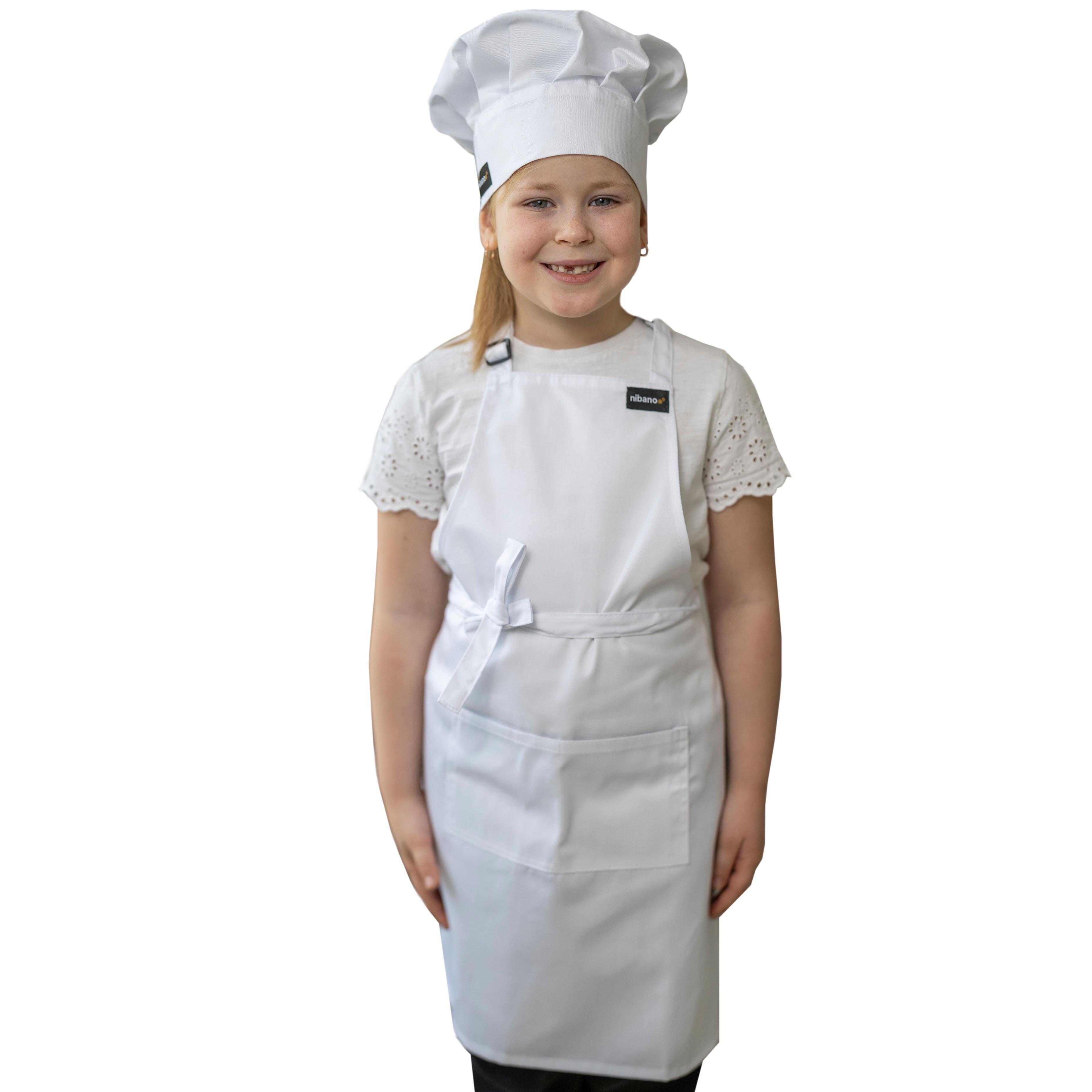 Custom Kids Apron Pockets White