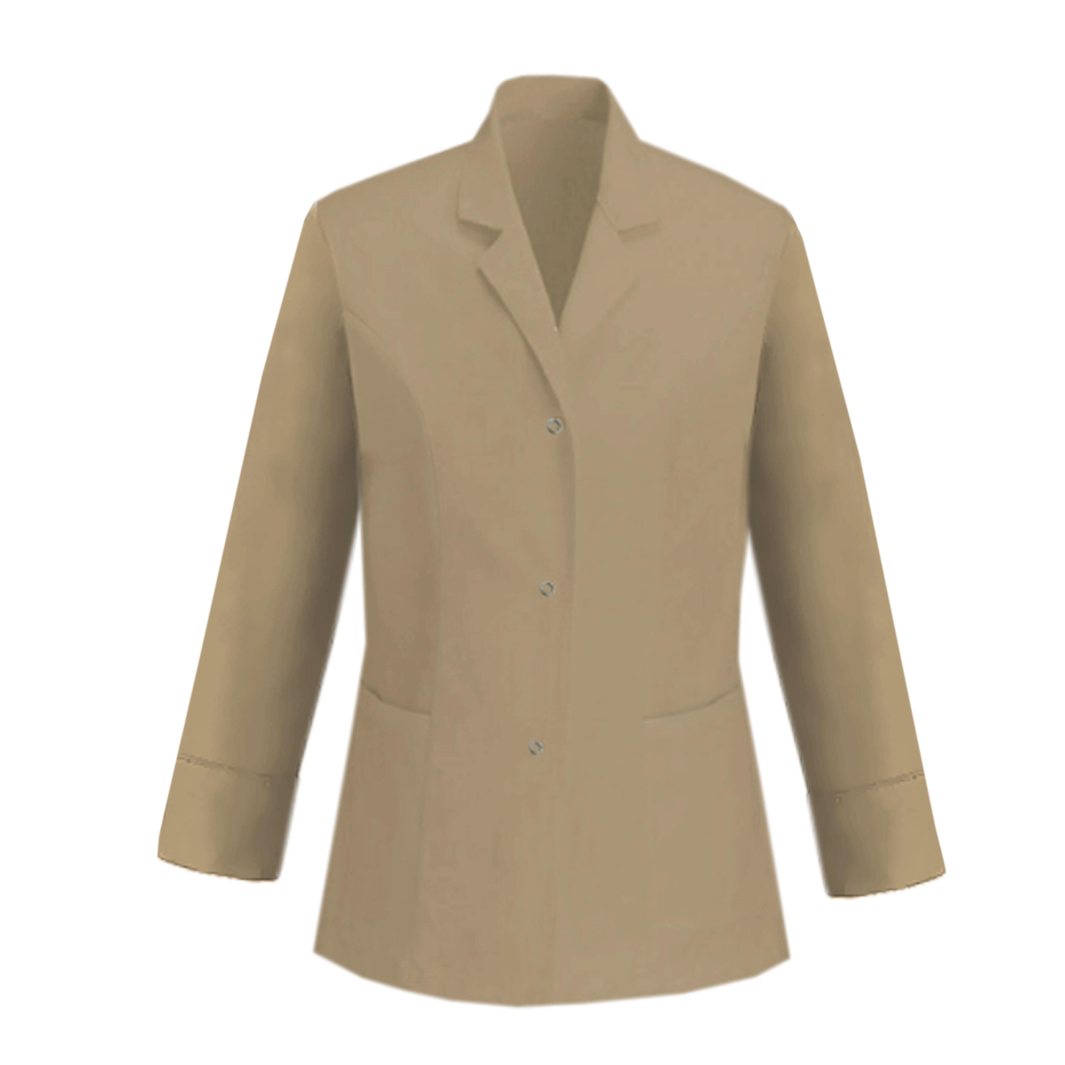 Ladies Long Sleeve Healthcare Tunic with logo Cappuccino