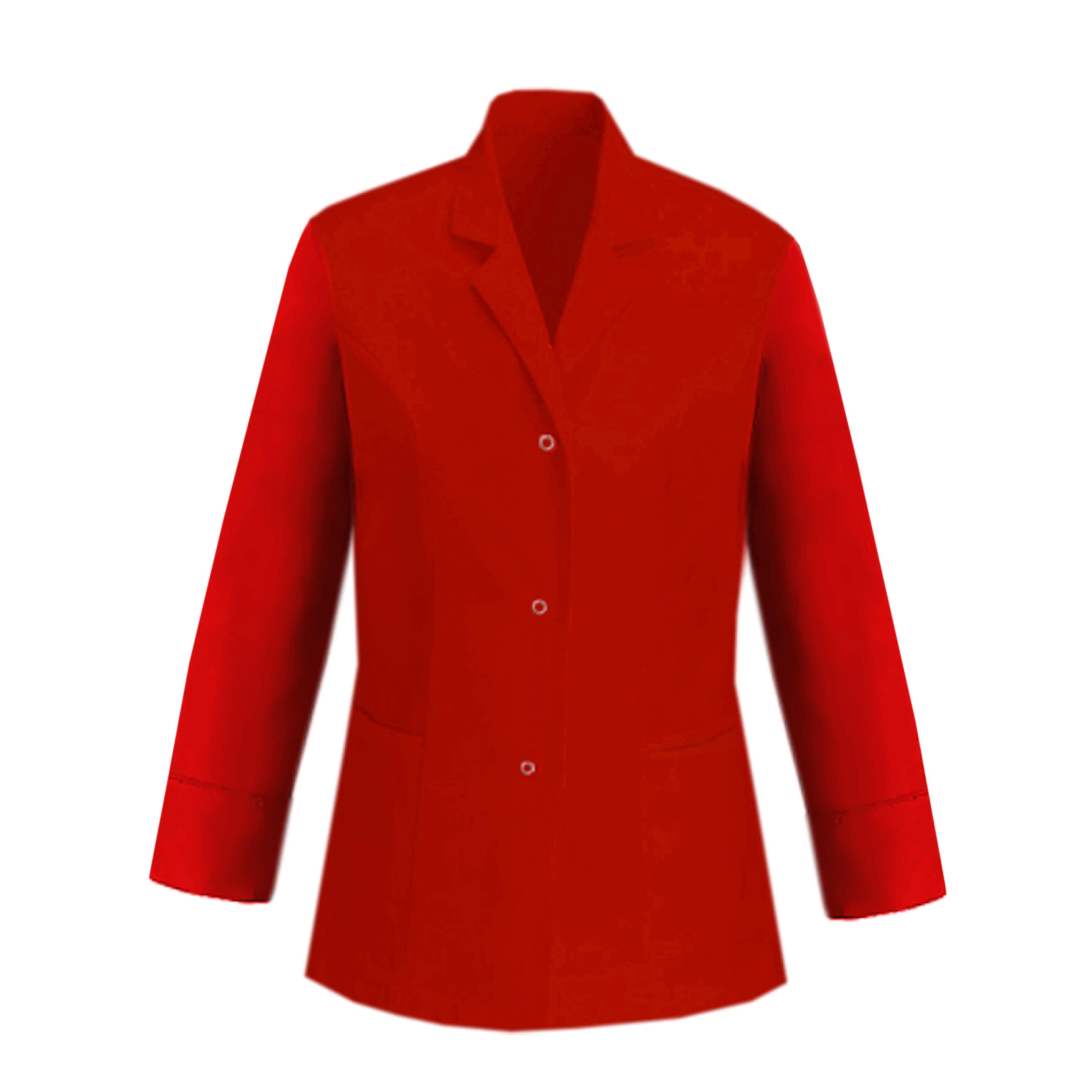 Healthcare Tunic Ladies Long Sleeve Red