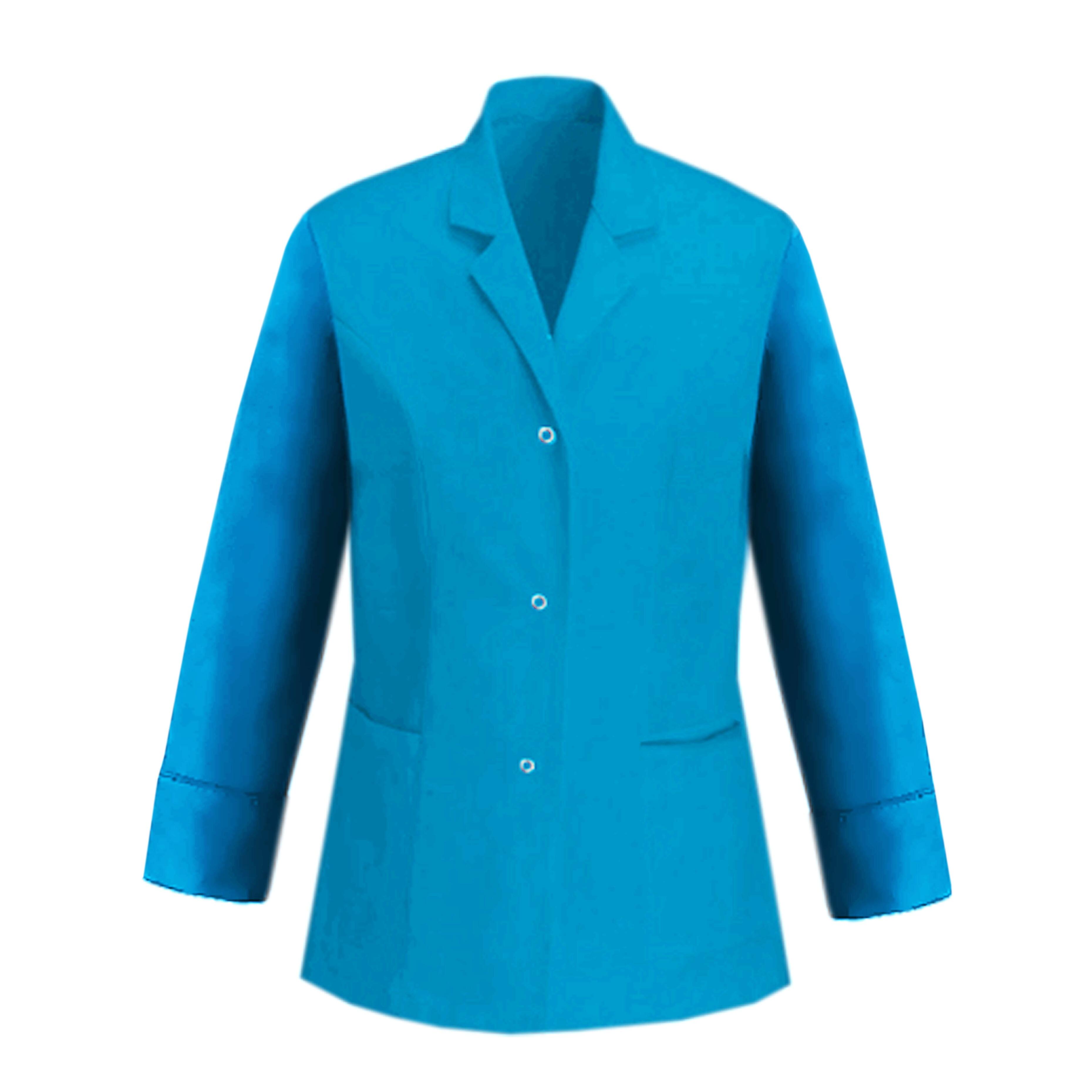 Ladies Long Sleeve Healthcare Tunic with logo Turquoise
