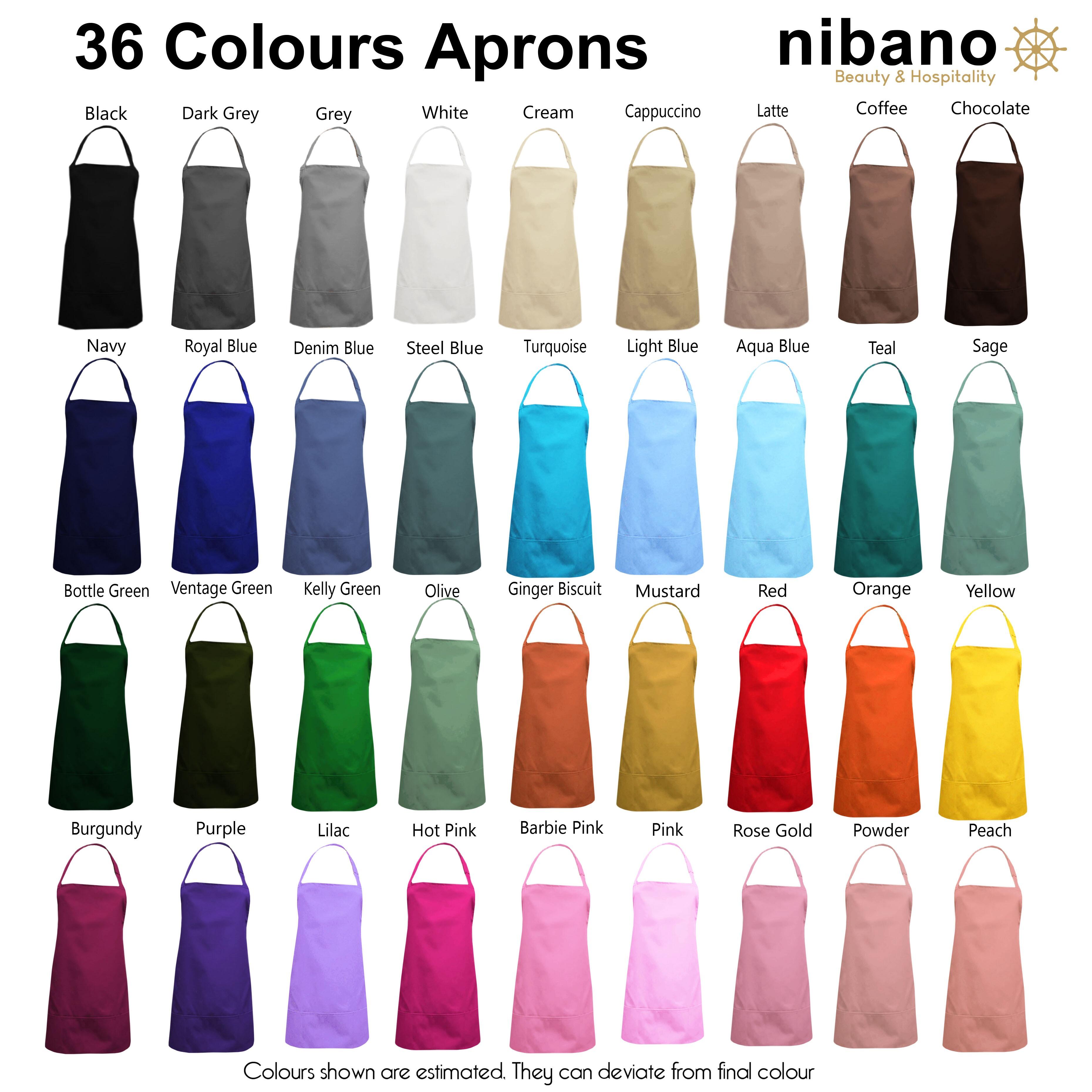 Personalised short waterproof hairdressing apron Turquoise