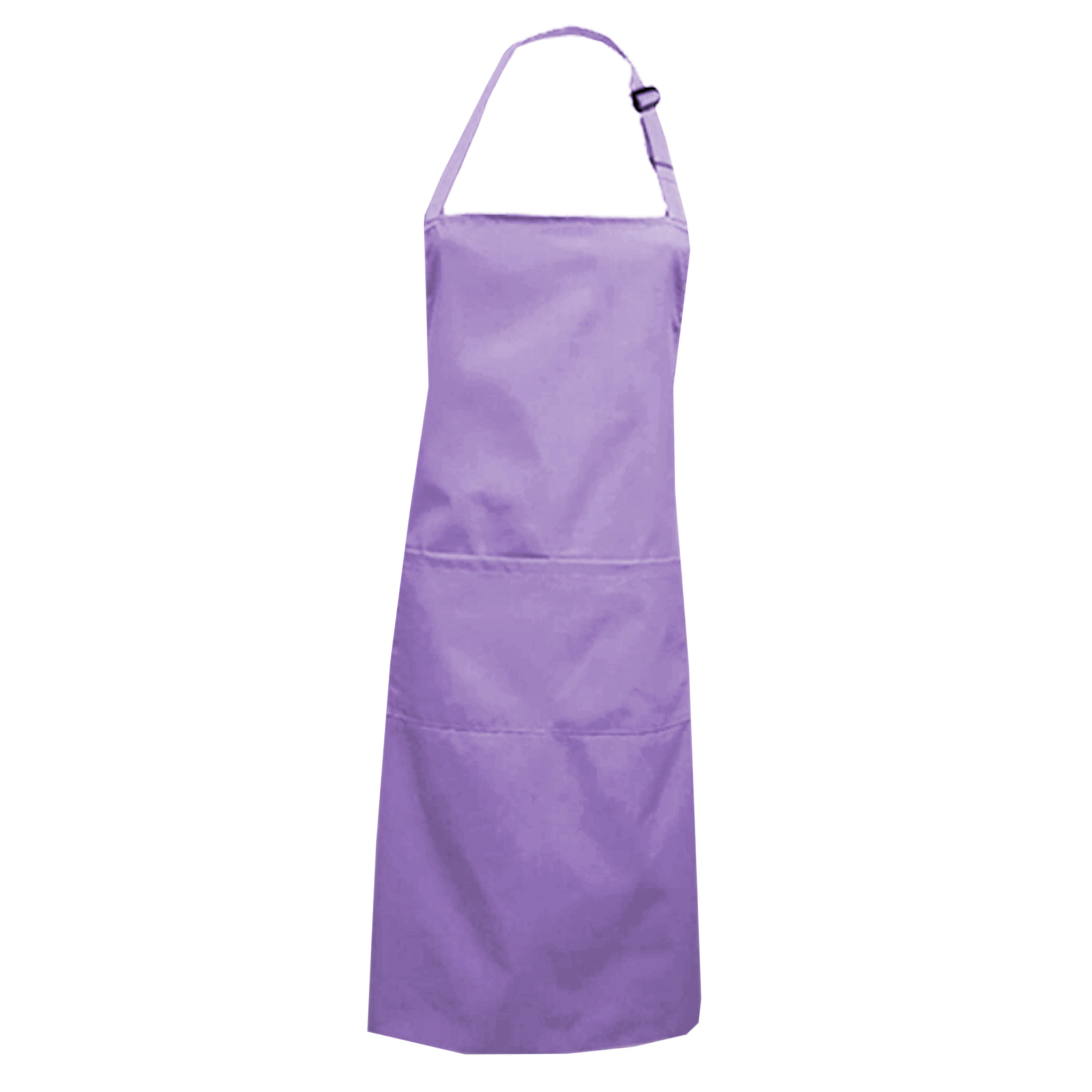 Custom Plus Size Bib Apron Pockets Lilac