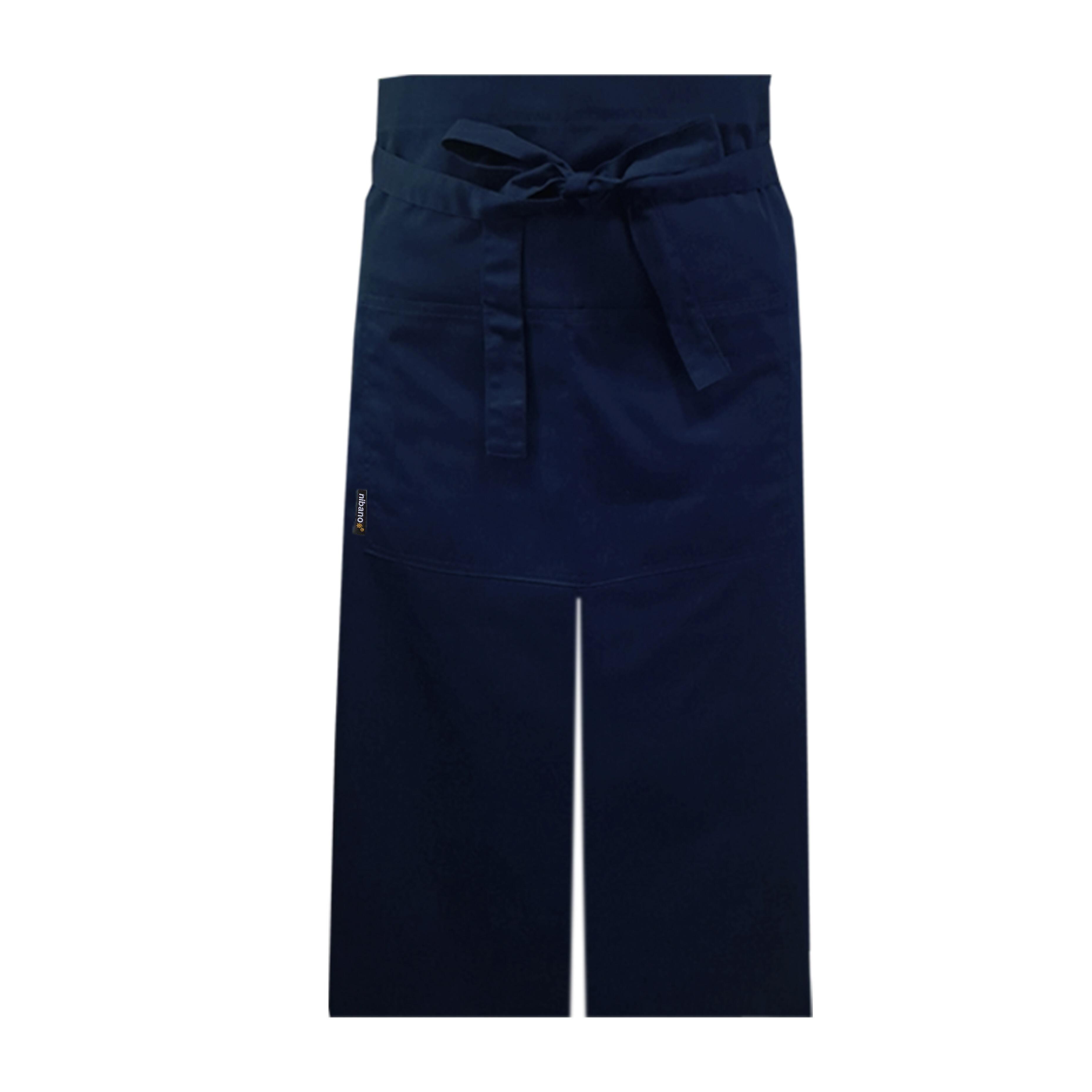 Navy Long Waist Split Leg Apron