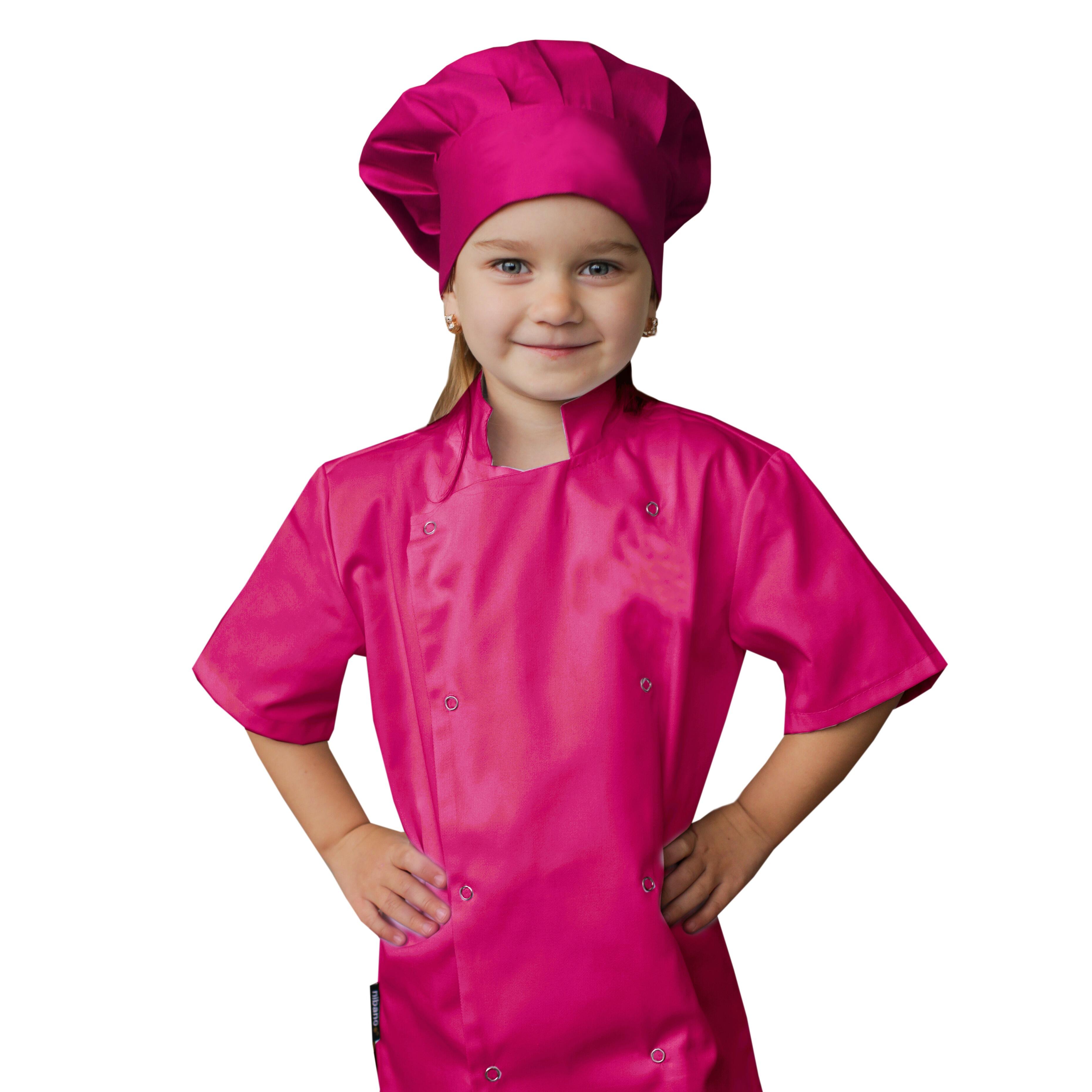 Custom Kids Chef's Jacket Hot Pink