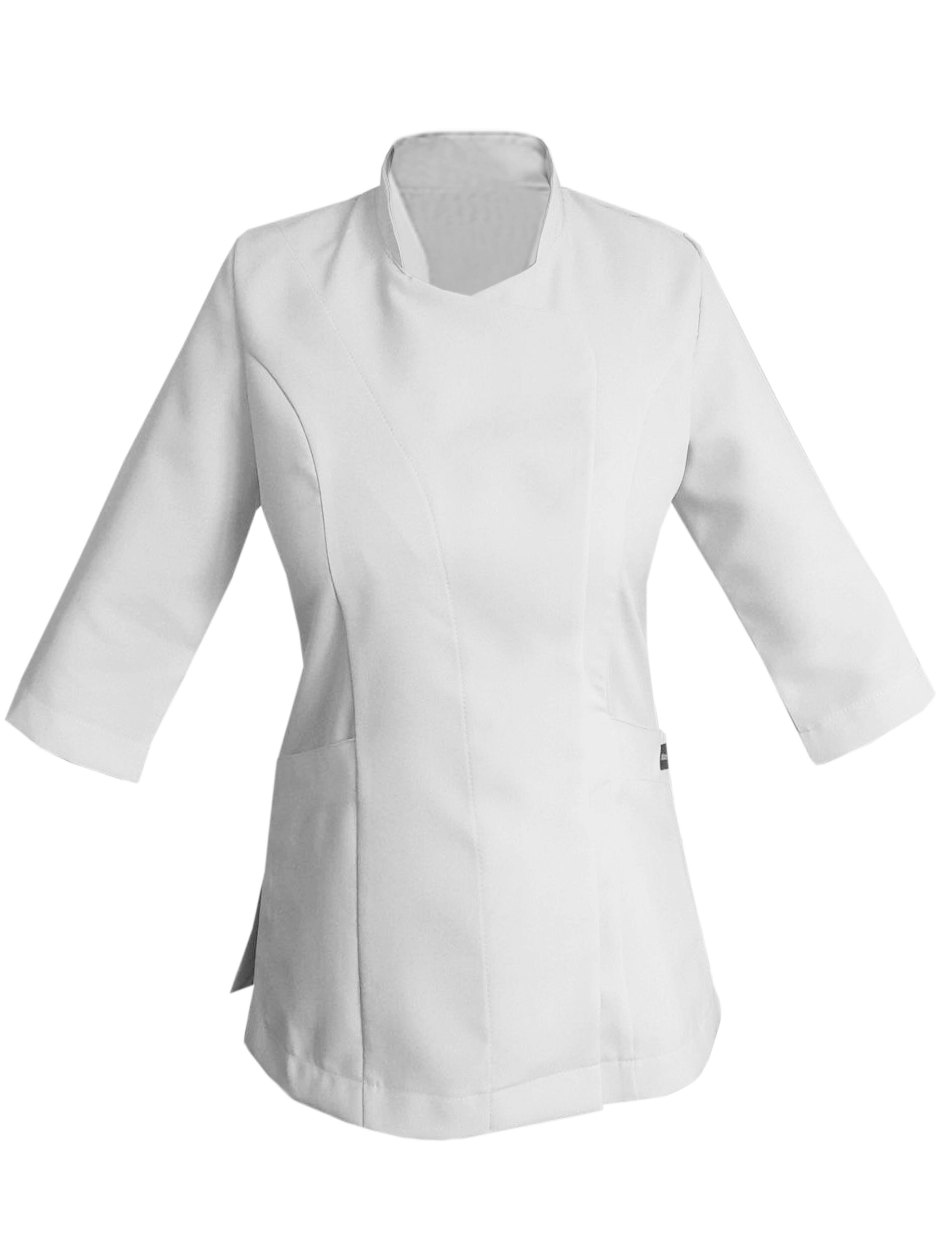 Custom Ladies Quarter Sleeve Beauty Tunic White
