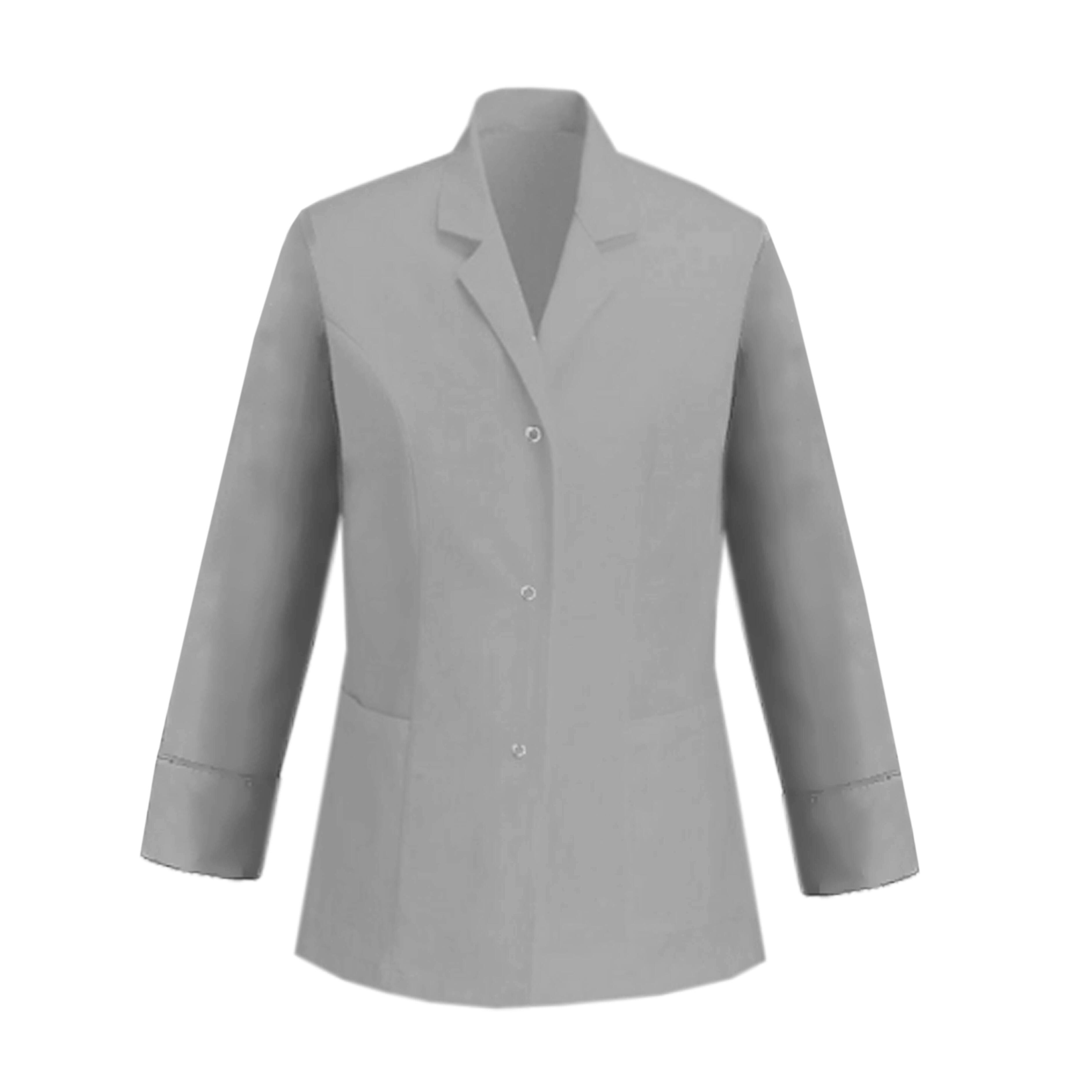 Ladies Long Sleeve Healthcare Tunic with logo Light Grey