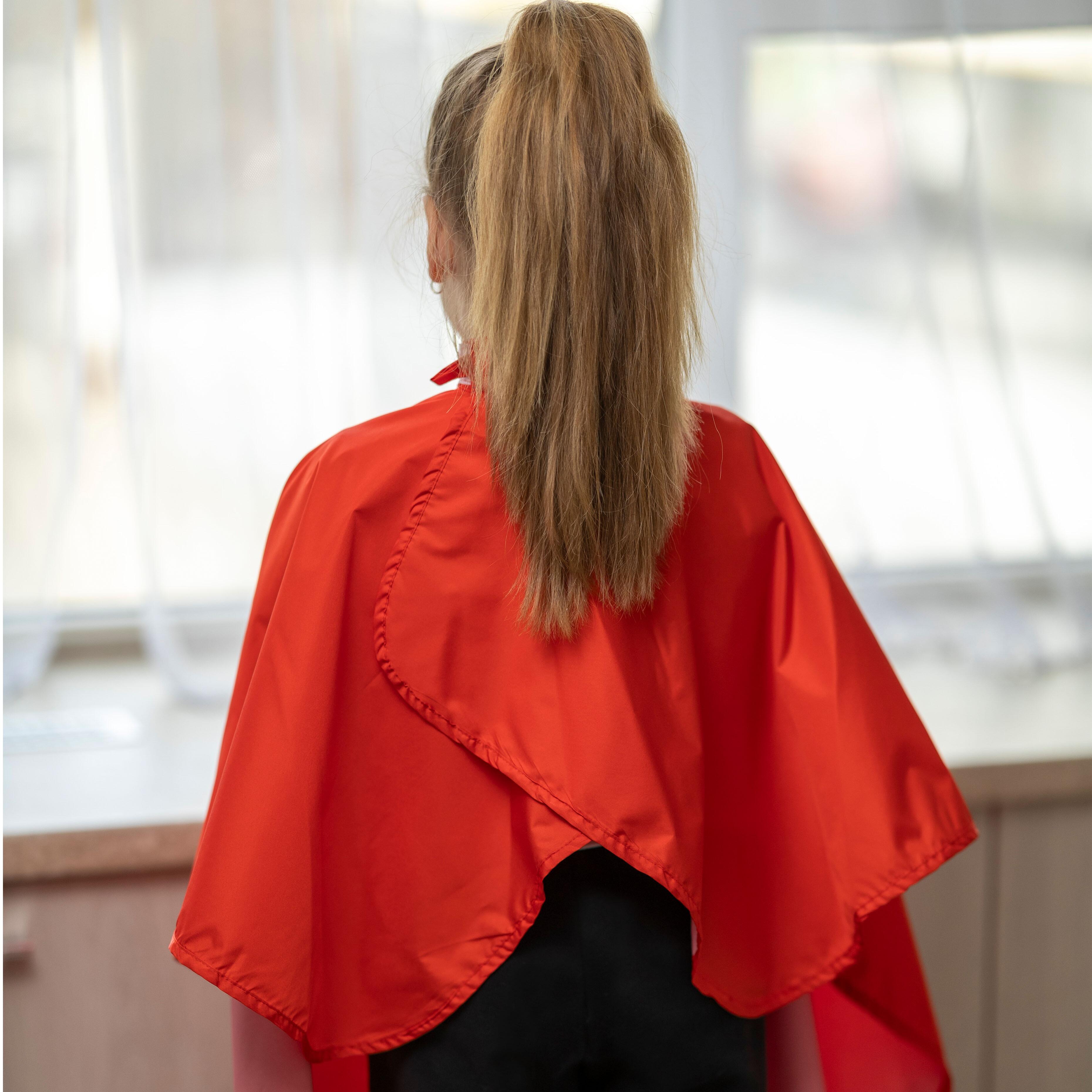 Personalised  Kids Hairdressing gown Red
