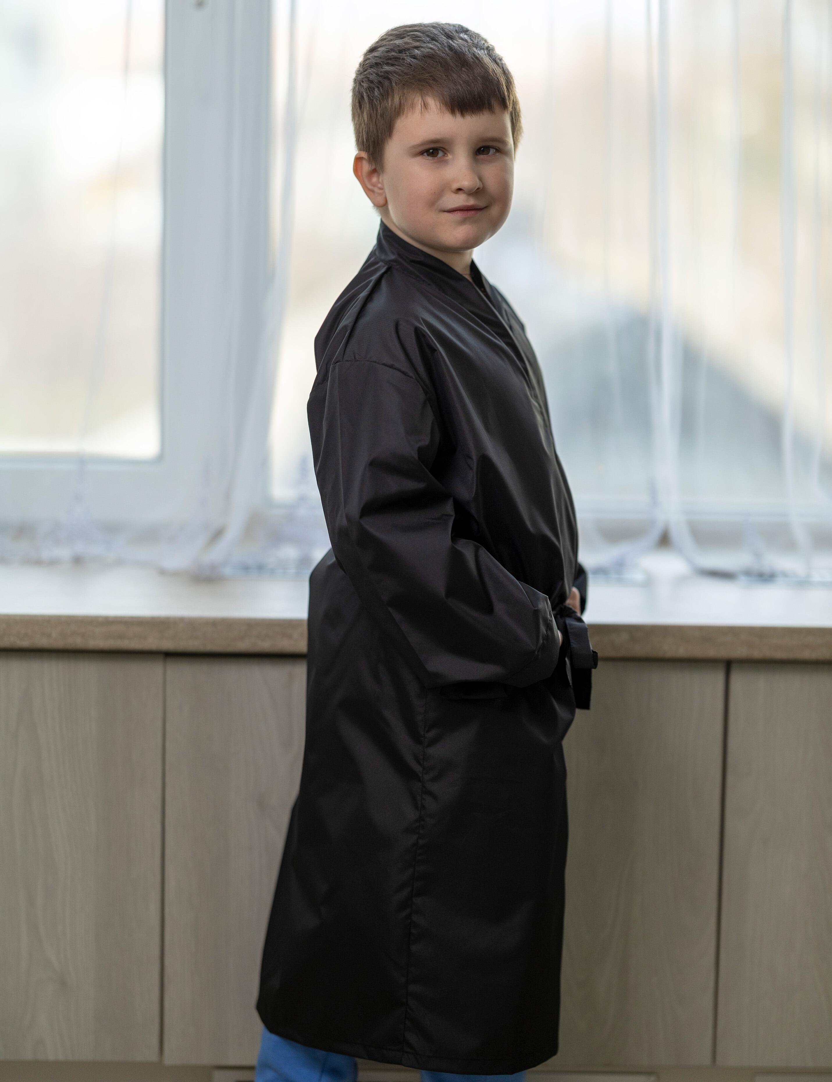 Salon Kids Kimono Gown Black with name