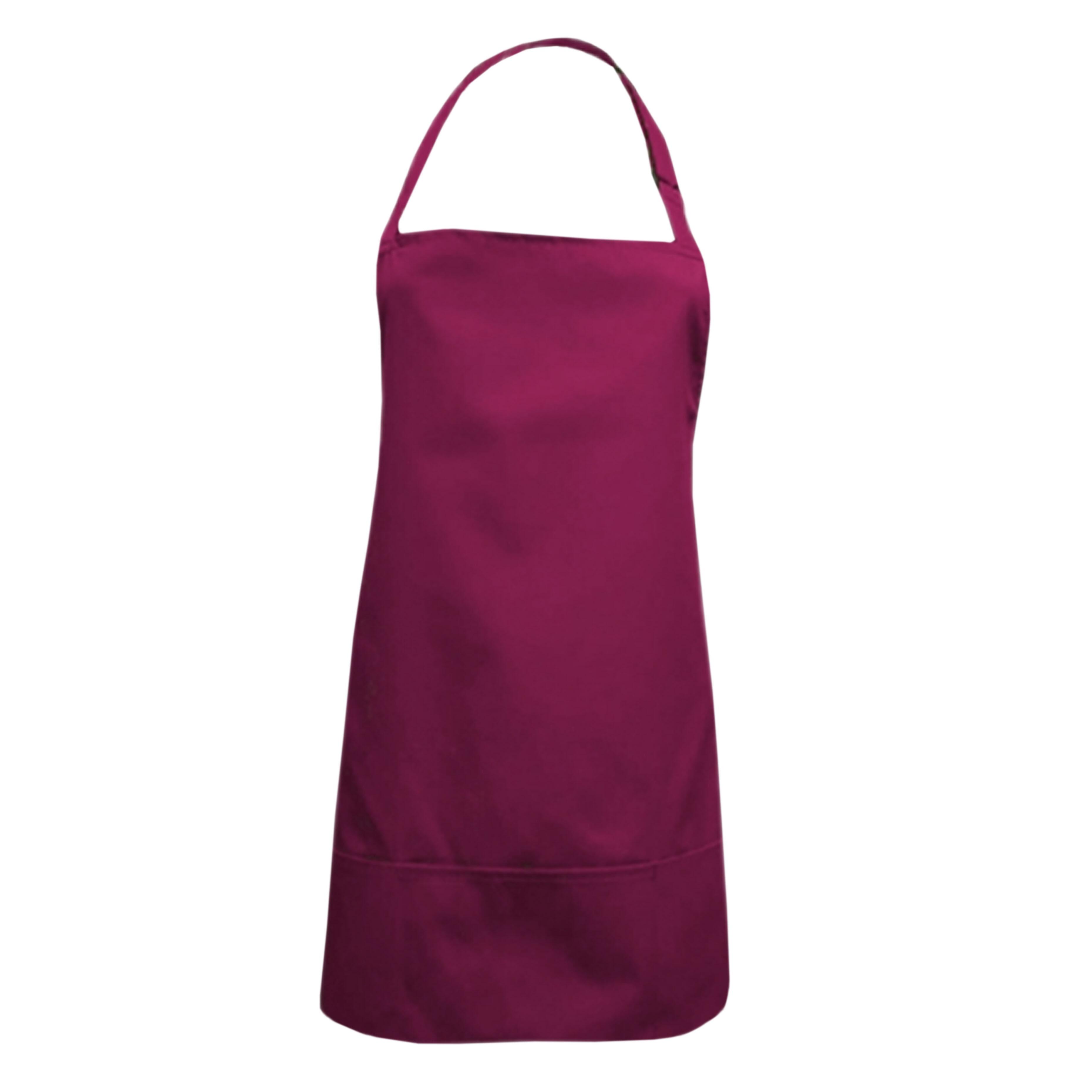 Short waterproof hairdressing apron Burgundy