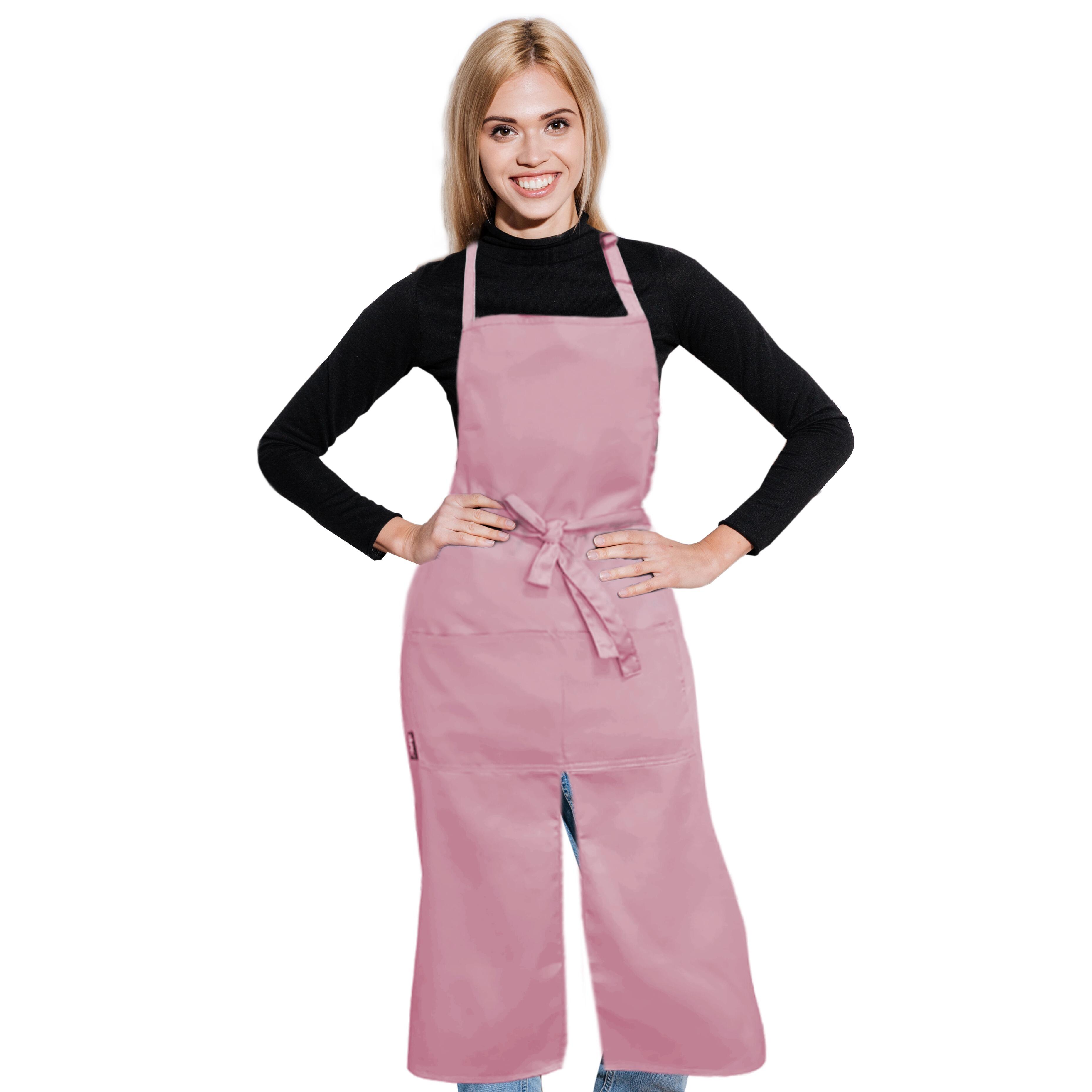 Custom Long Splitted Bib Apron Rose Gold