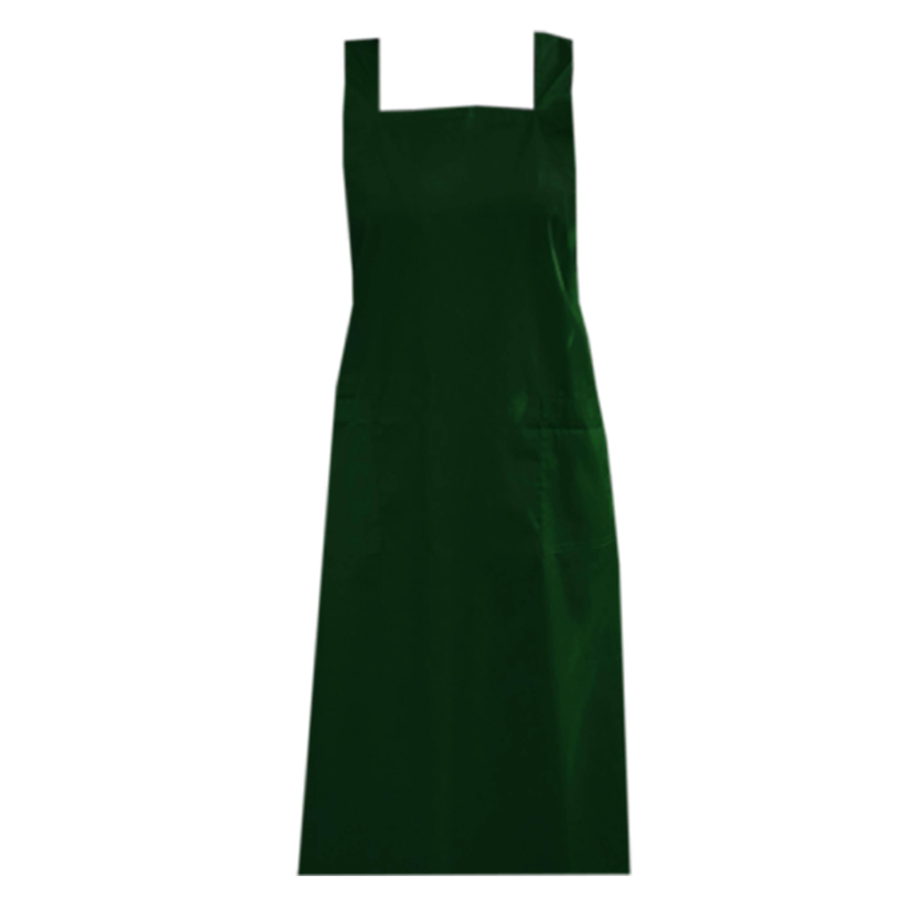 Personalised Cross Back Apron Pockets Bottle Green