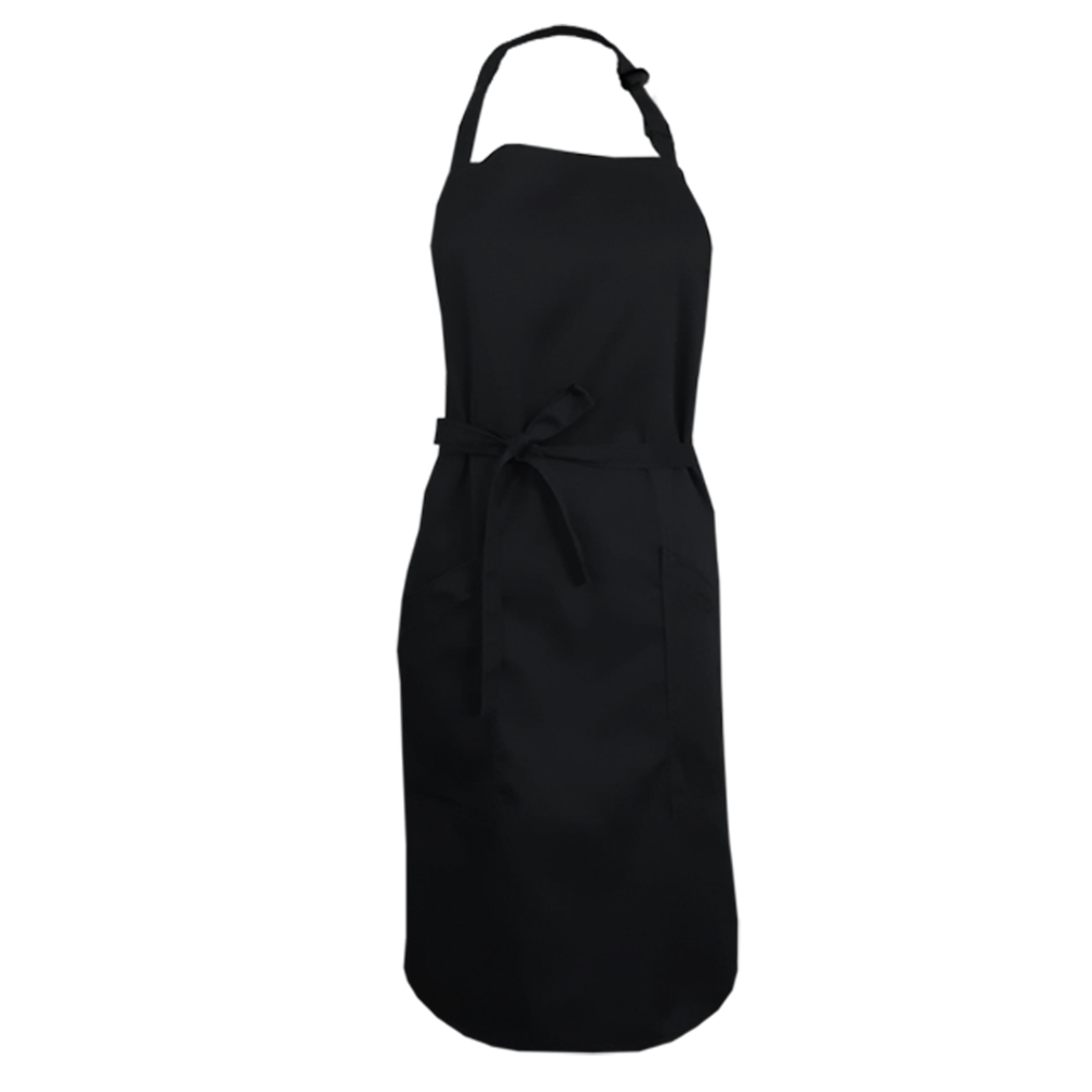Nibano Bib Apron with Side Pockets Black