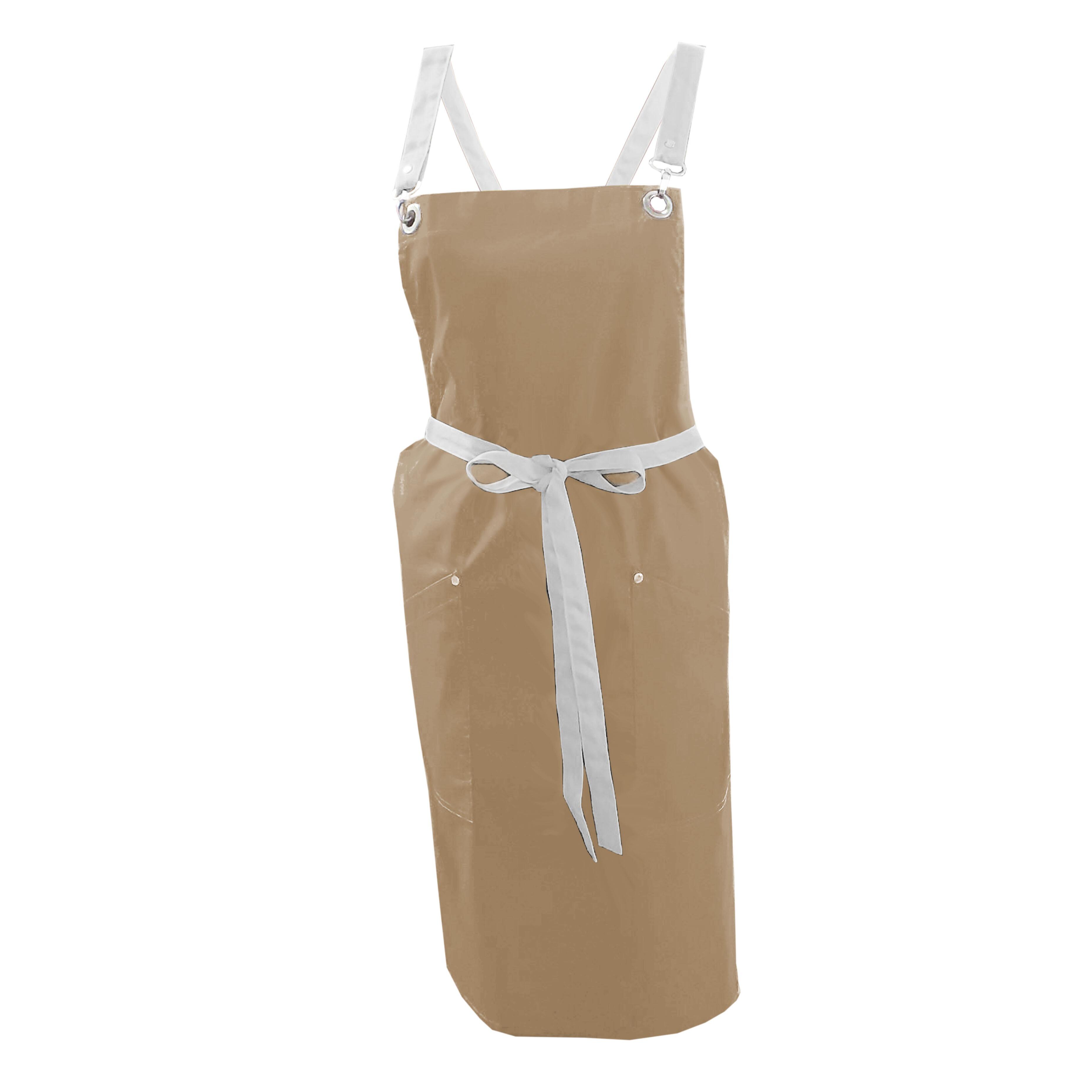 Custom Apron with Crossover Ties Cappuccino