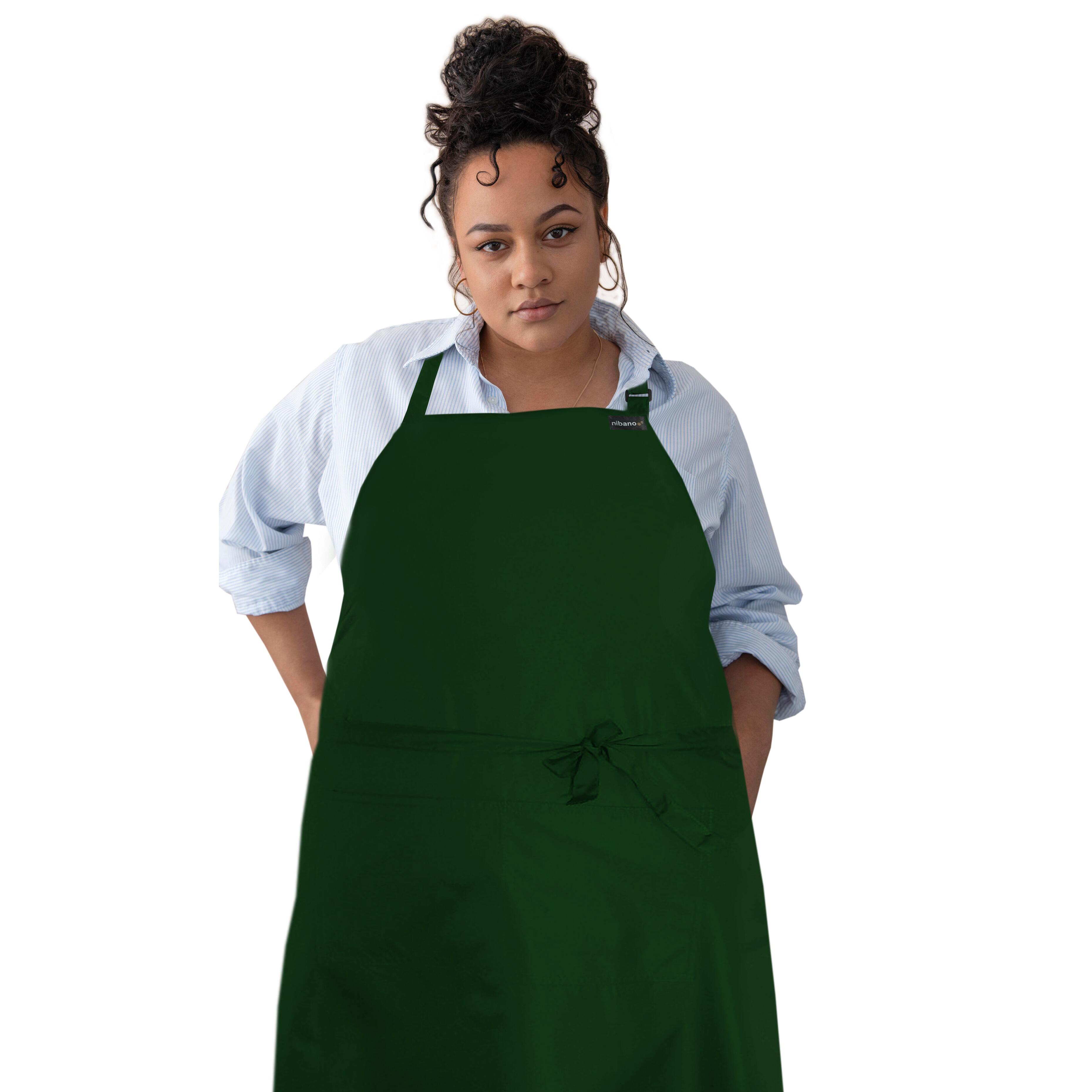 Waterproof Plus Size Apron Vintage Green for barbers