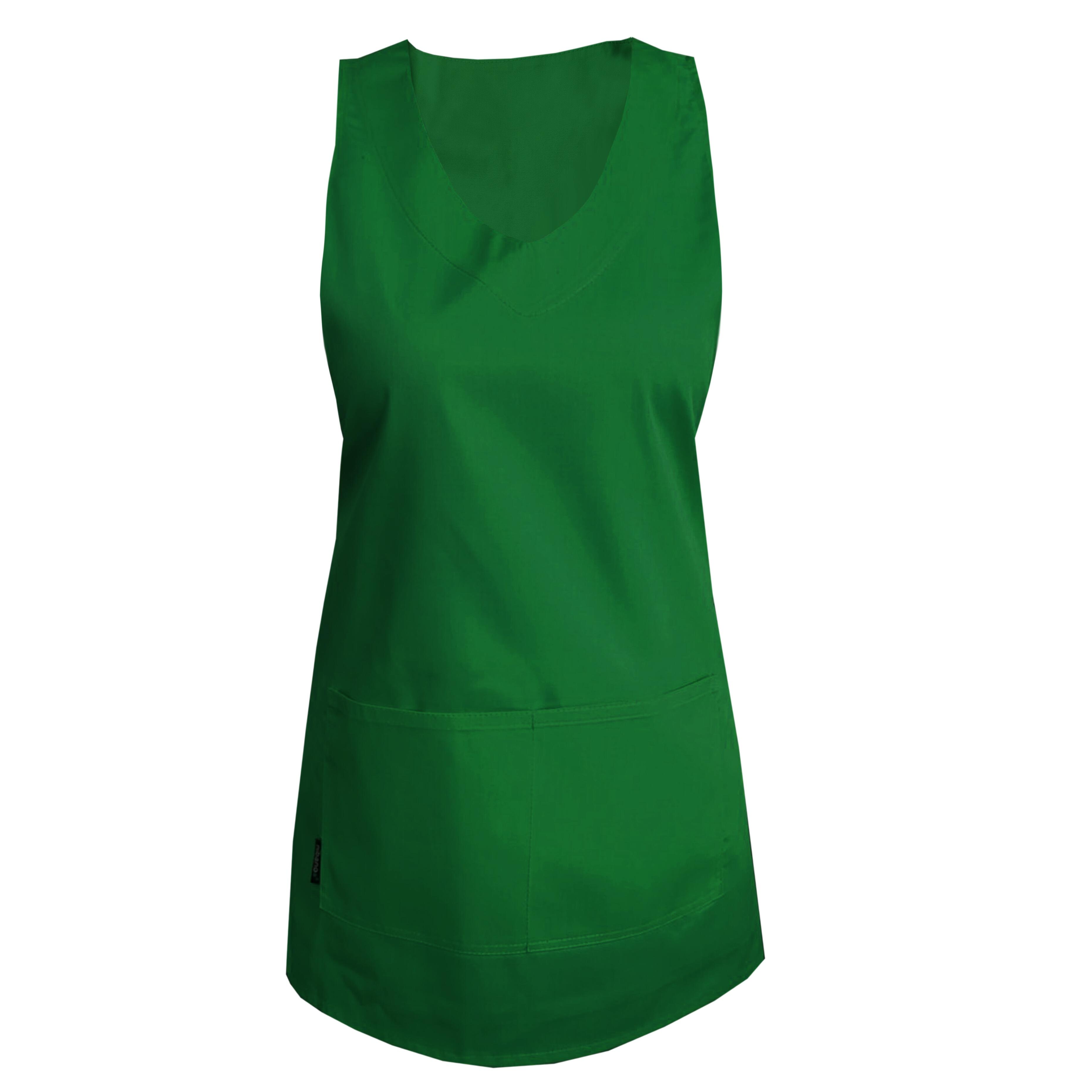 Waterproof wrap around apron for beauty salon Kelly Green