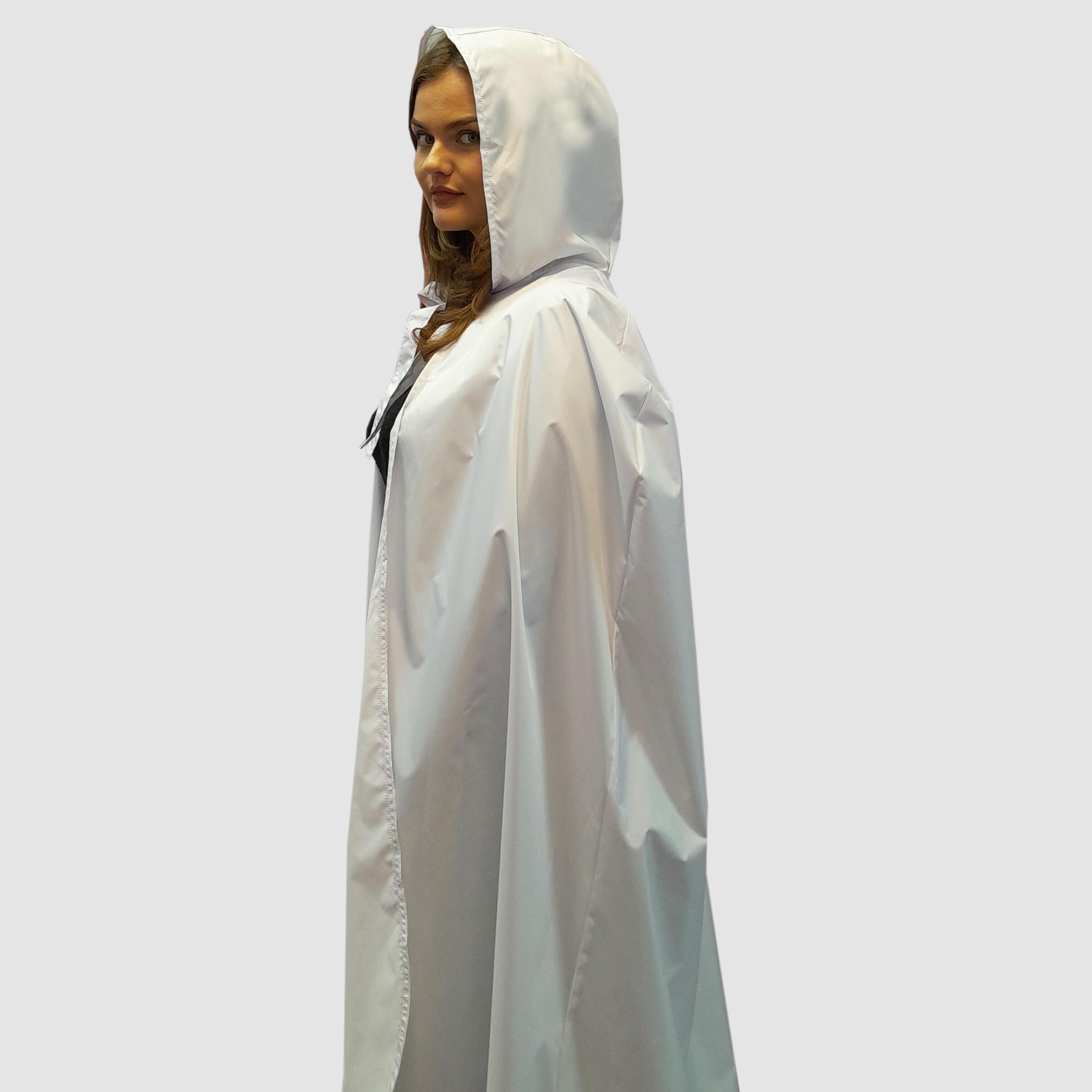 Nibano Hooded Hairdressing Show Gown White
