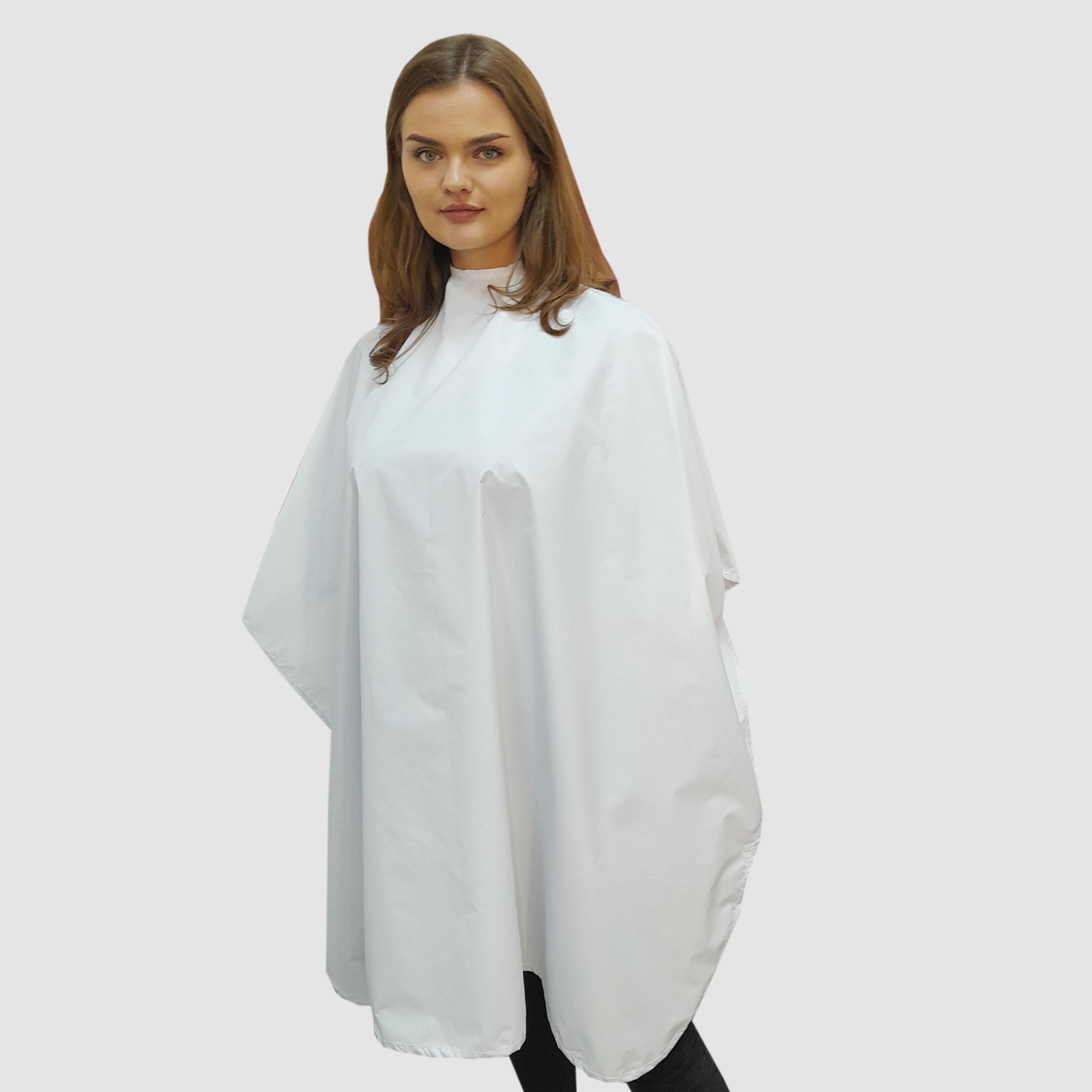 Nibano Salon Cape white with poppers