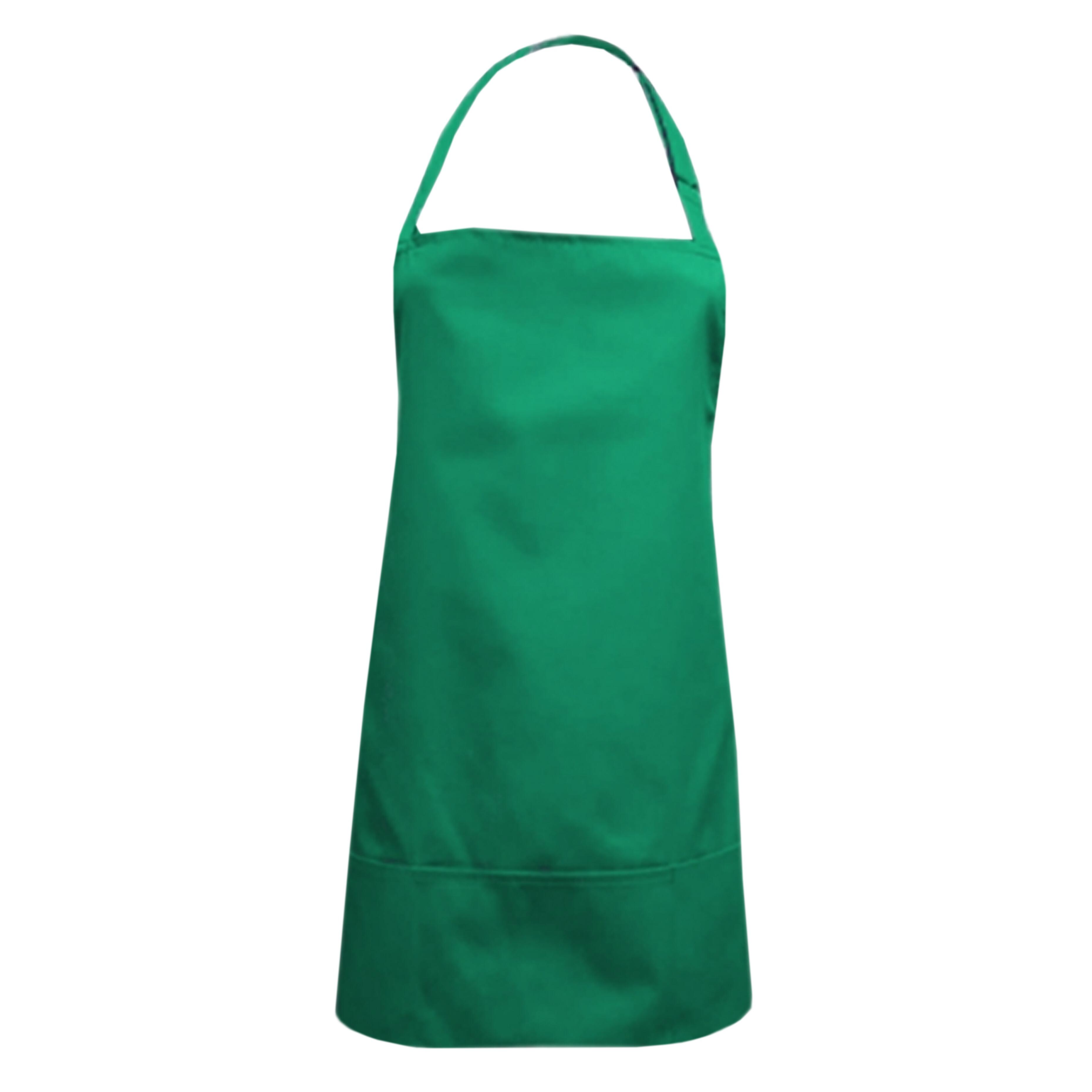 Kelly Green Short Bib Apron Pockets