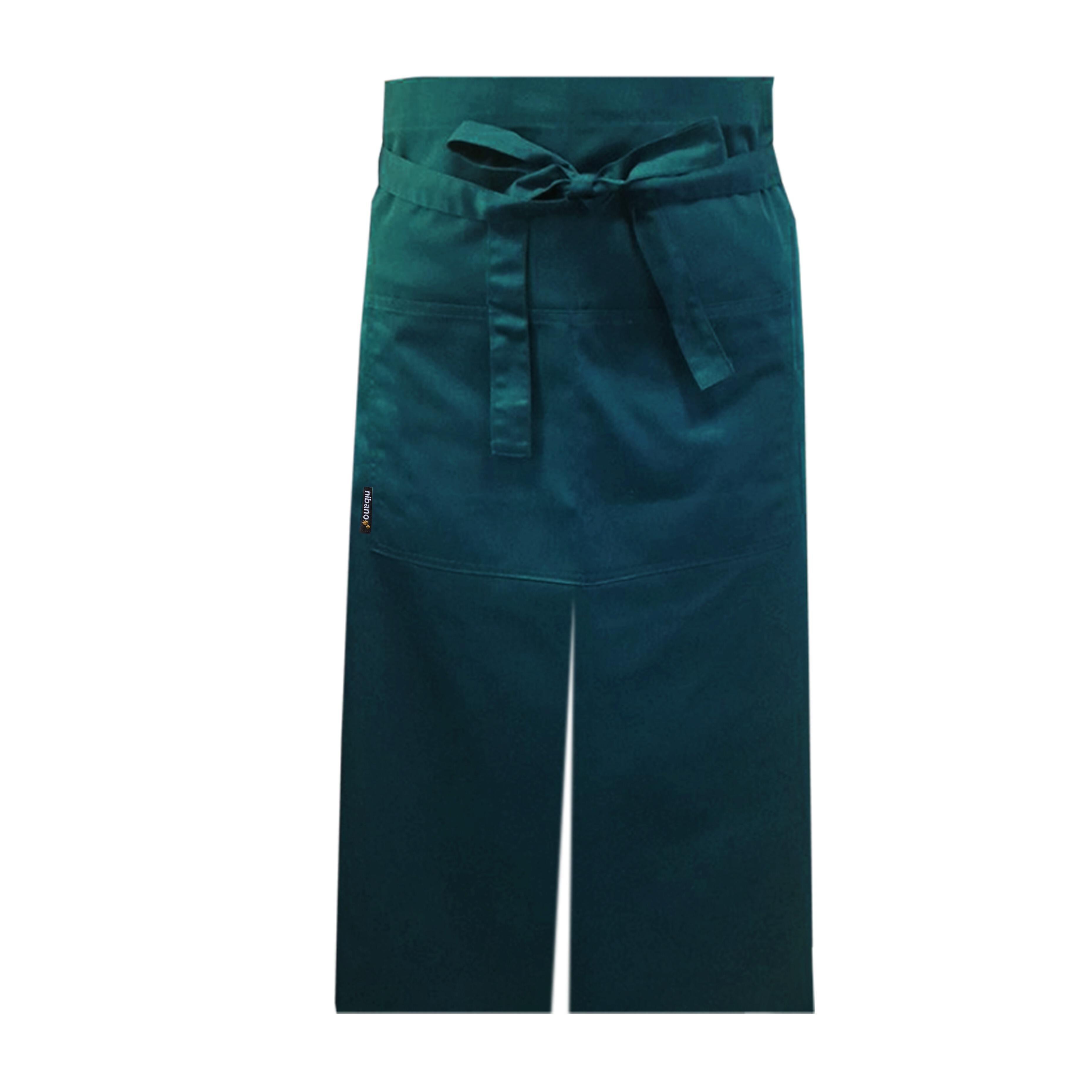 Teal Long Waist Split Leg Apron