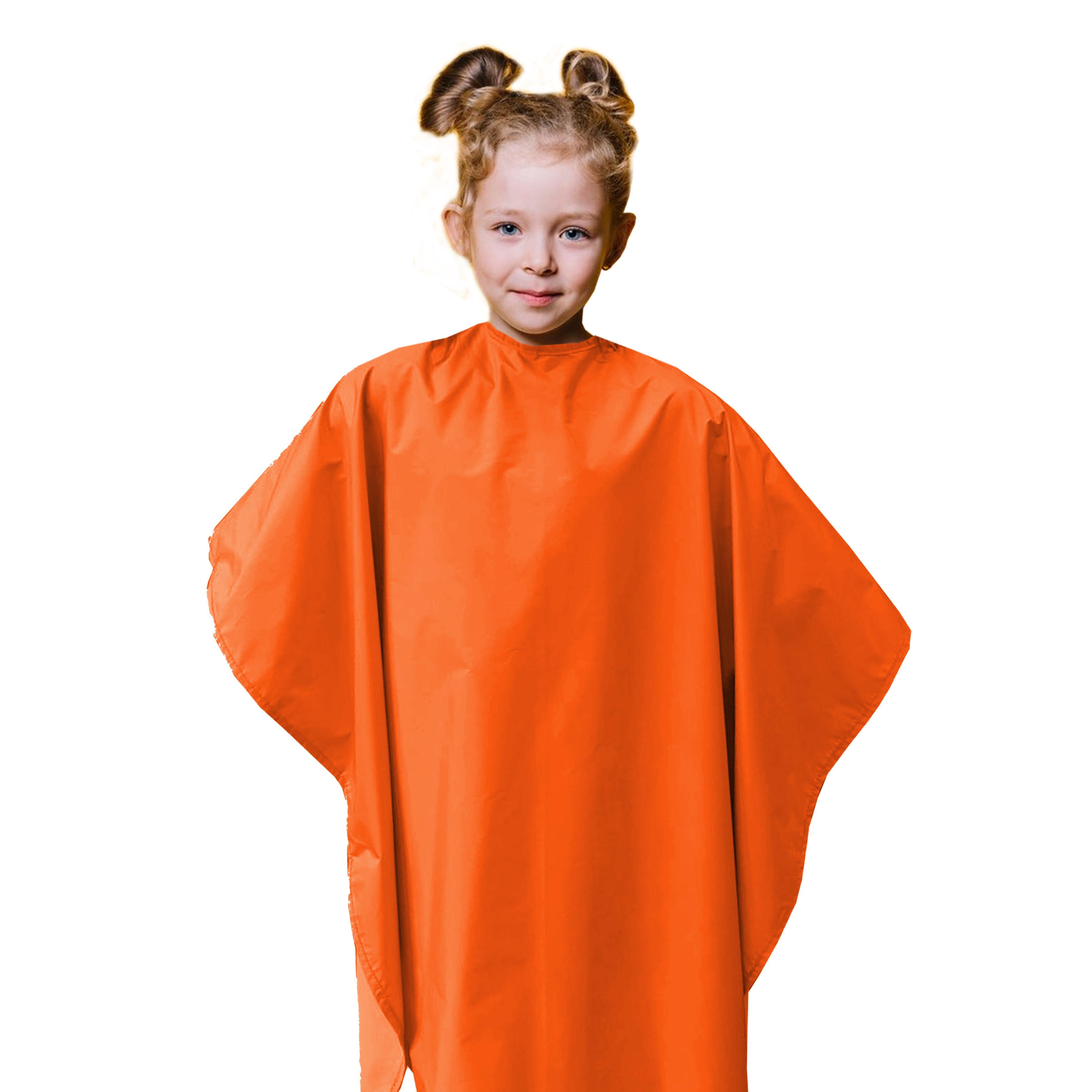 Custom Orange Kids Salon Cape