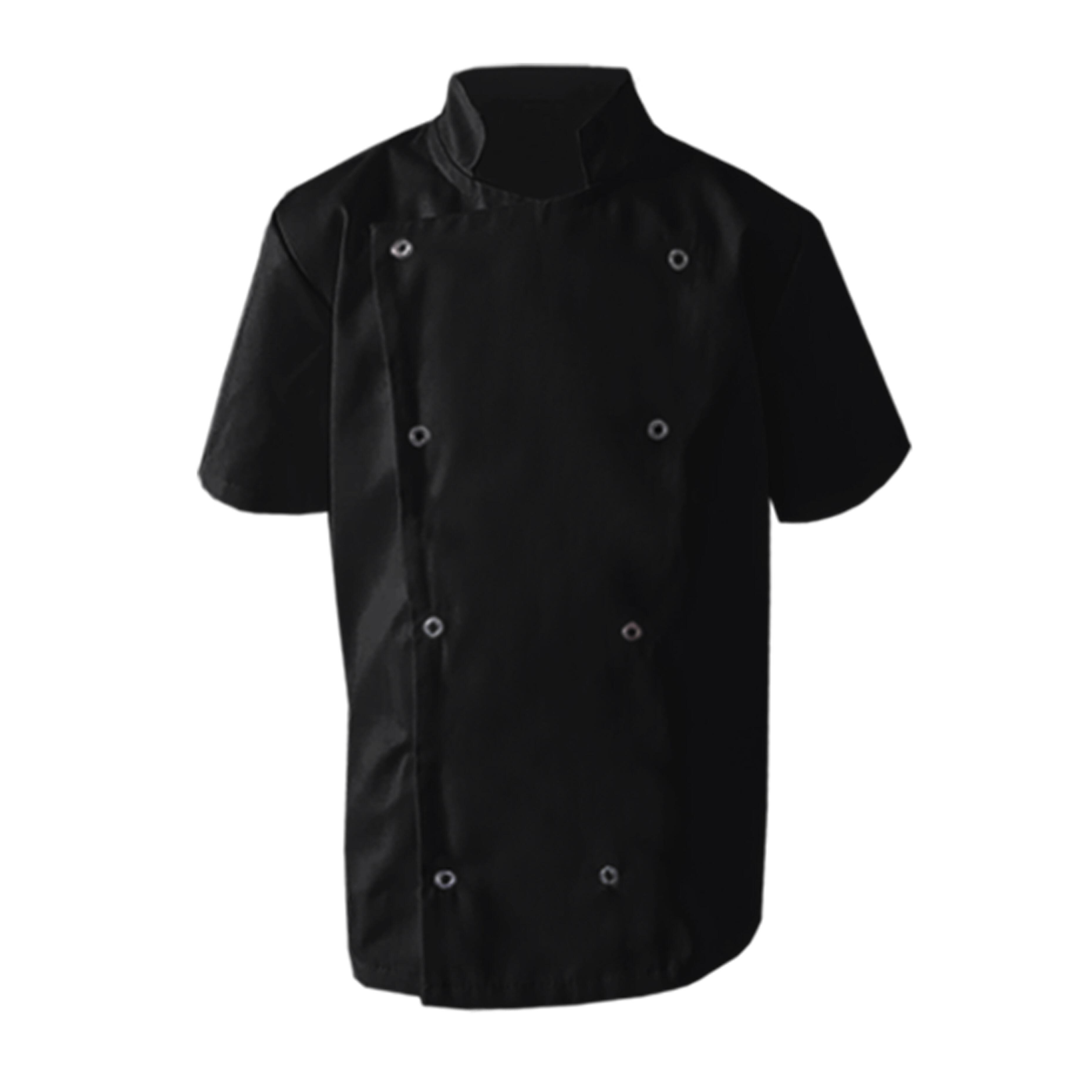 Kids Chef's Jacket Black Short Sleeve