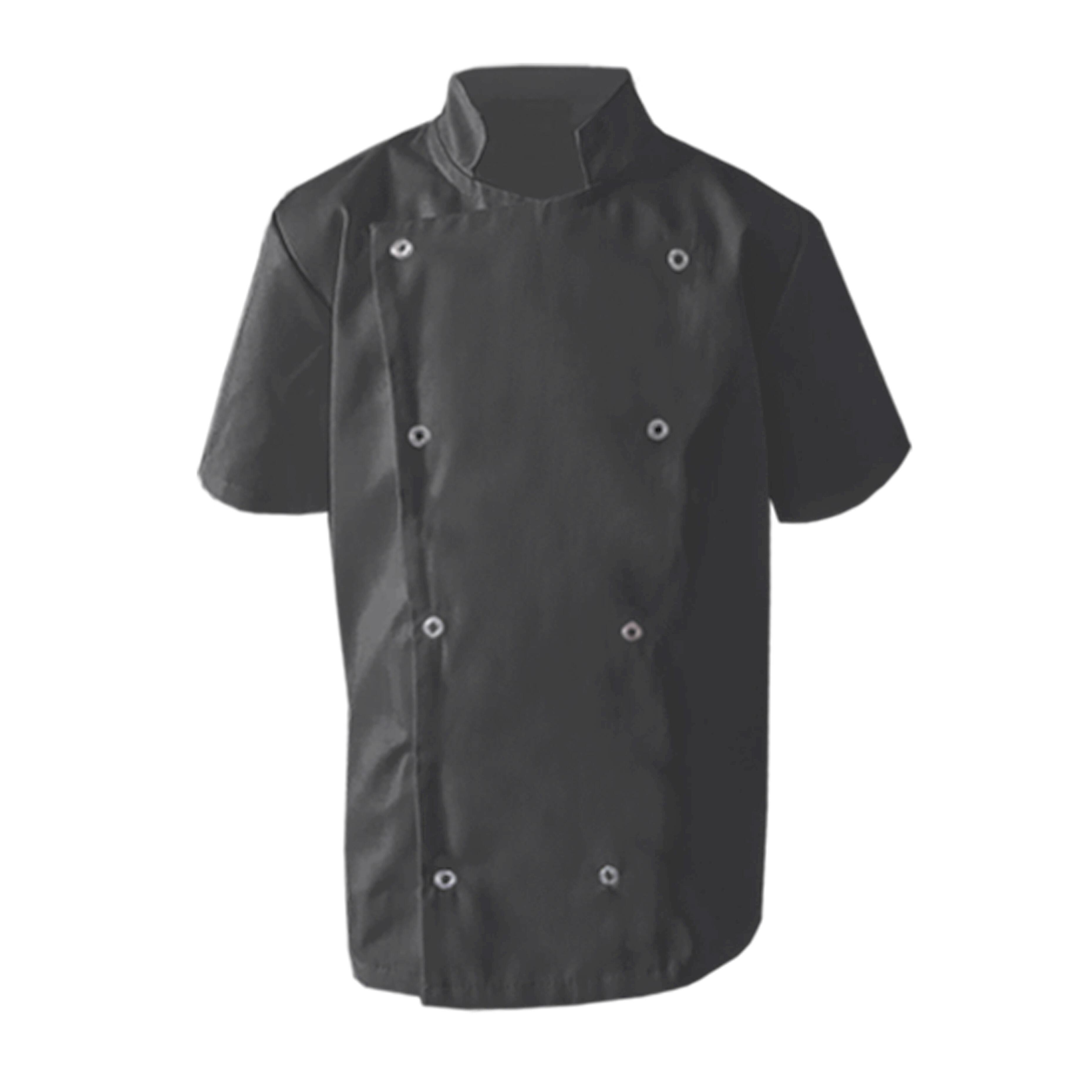 Kids Short Sleeve Chef's Jacket Dark Grey