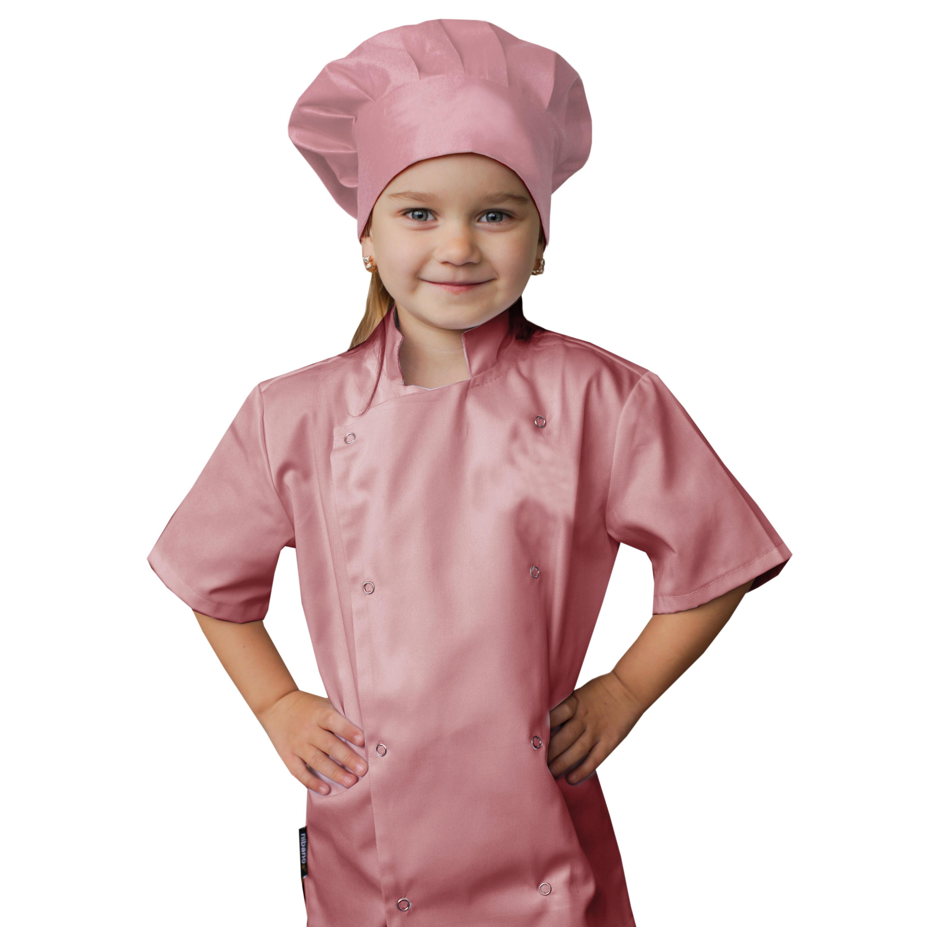 Personalised Kids Short Sleeve Chef's Jacket Powder