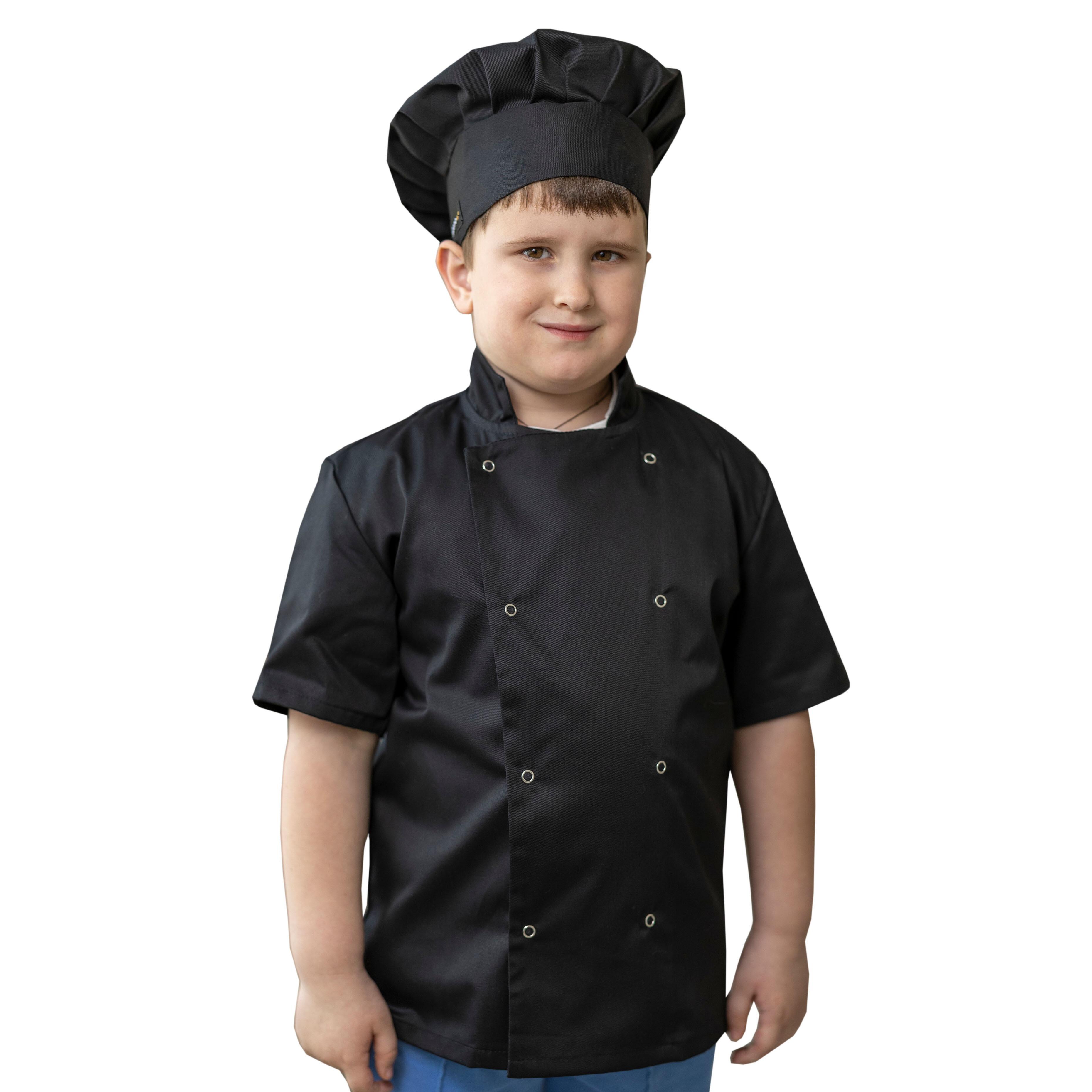 Custom Kids Chef's Jacket Black
