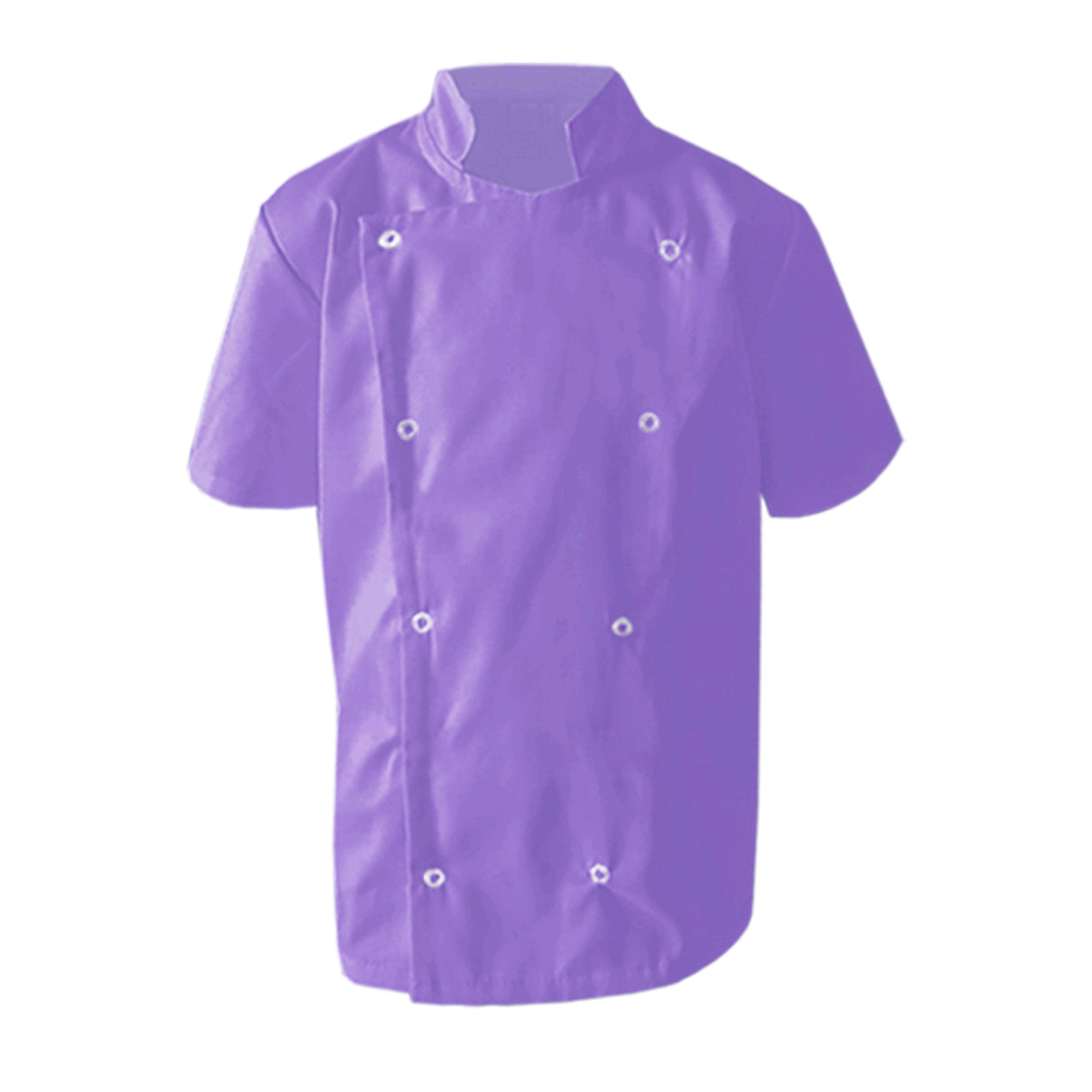 Lilac Kids Short Sleeve Chef's Jacket with name