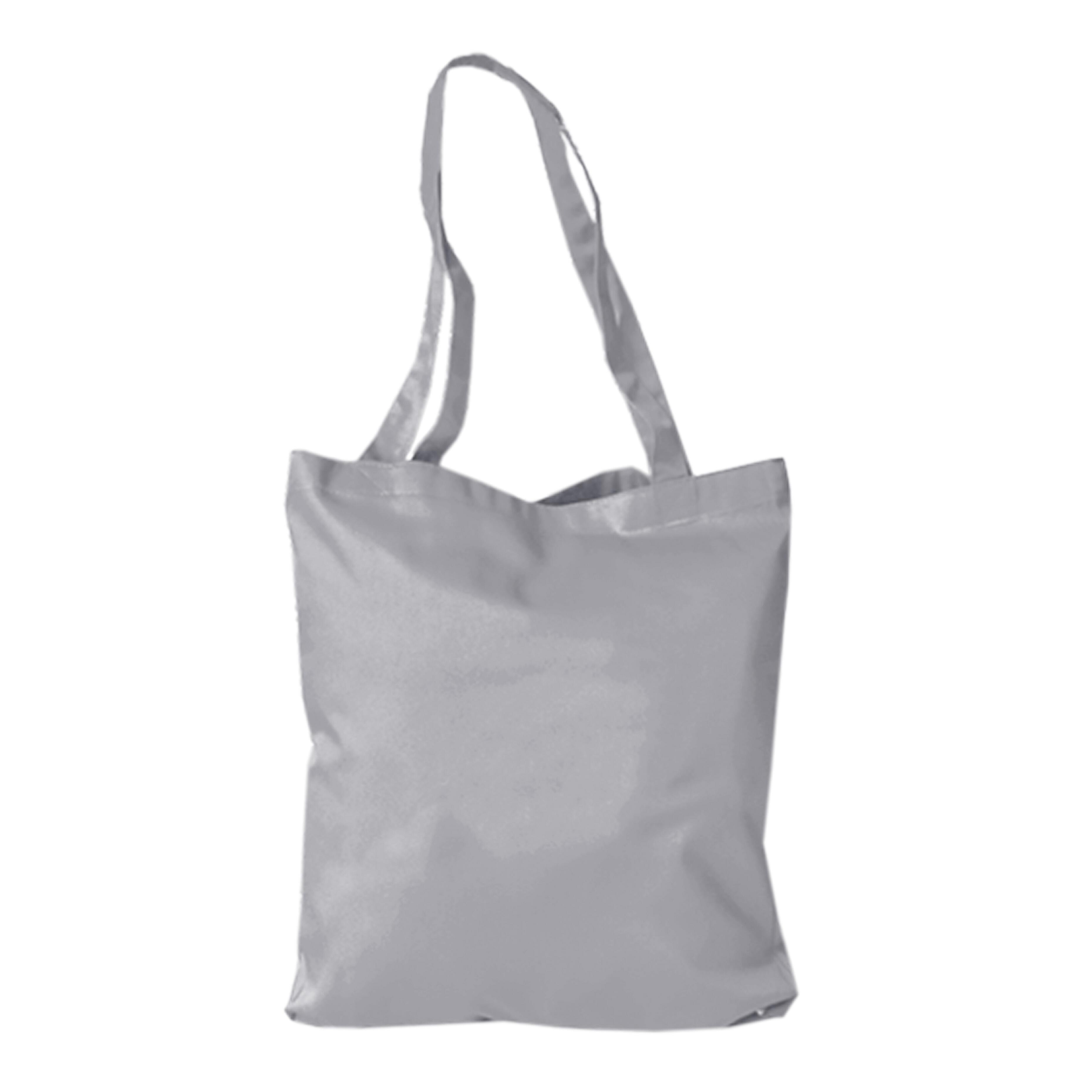 Custom Polycotton Tote bag  Light Grey