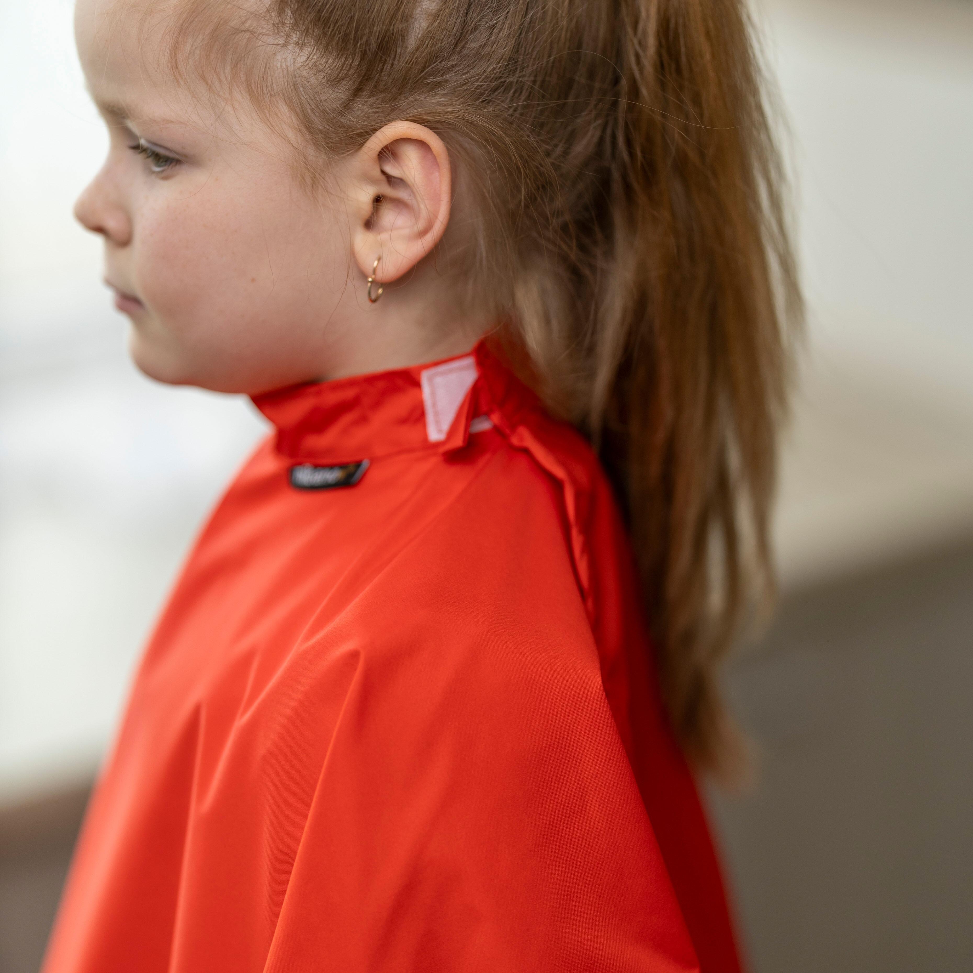 Kids Hairdressing gown Red with verclo