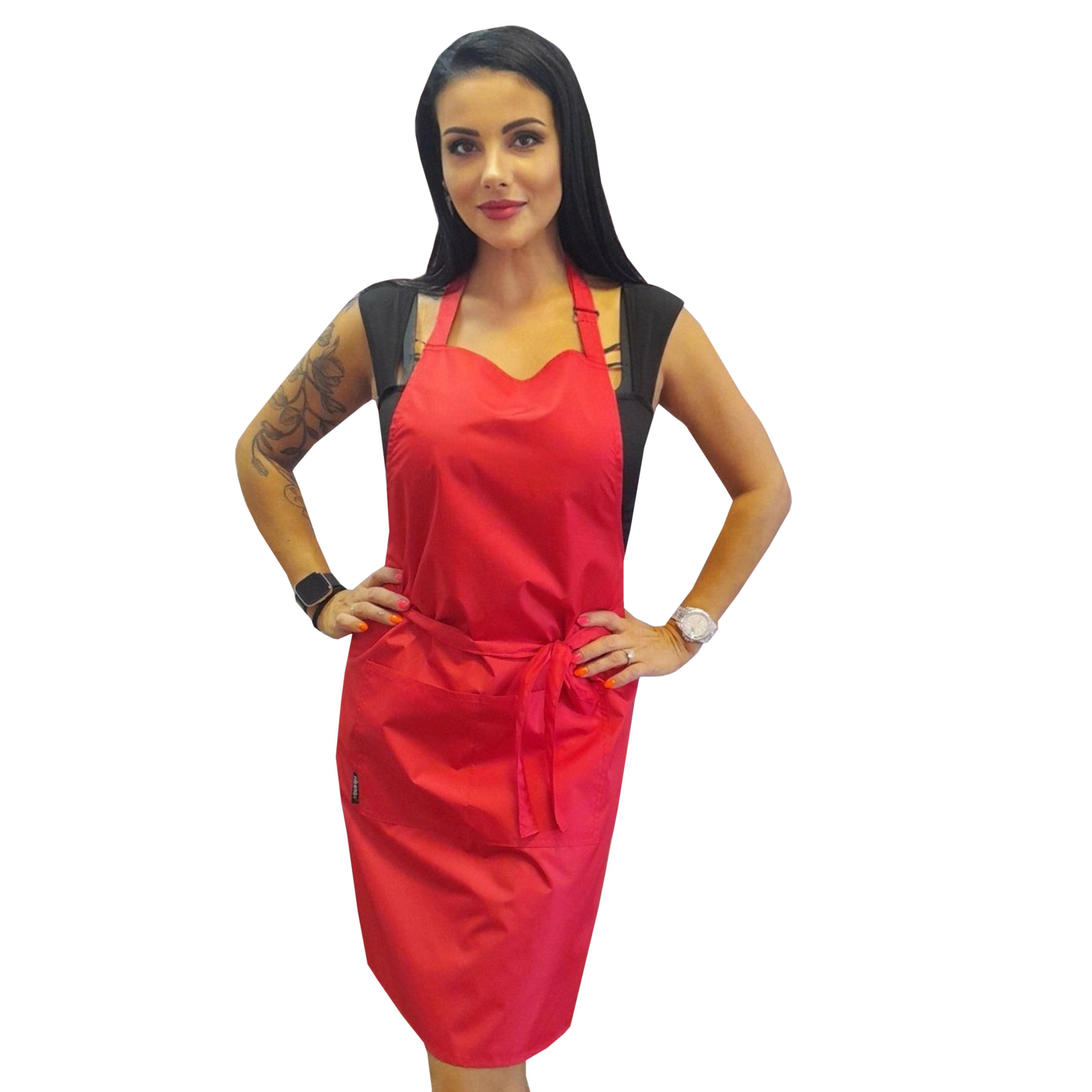Nibano waterproof hairdressing apron red