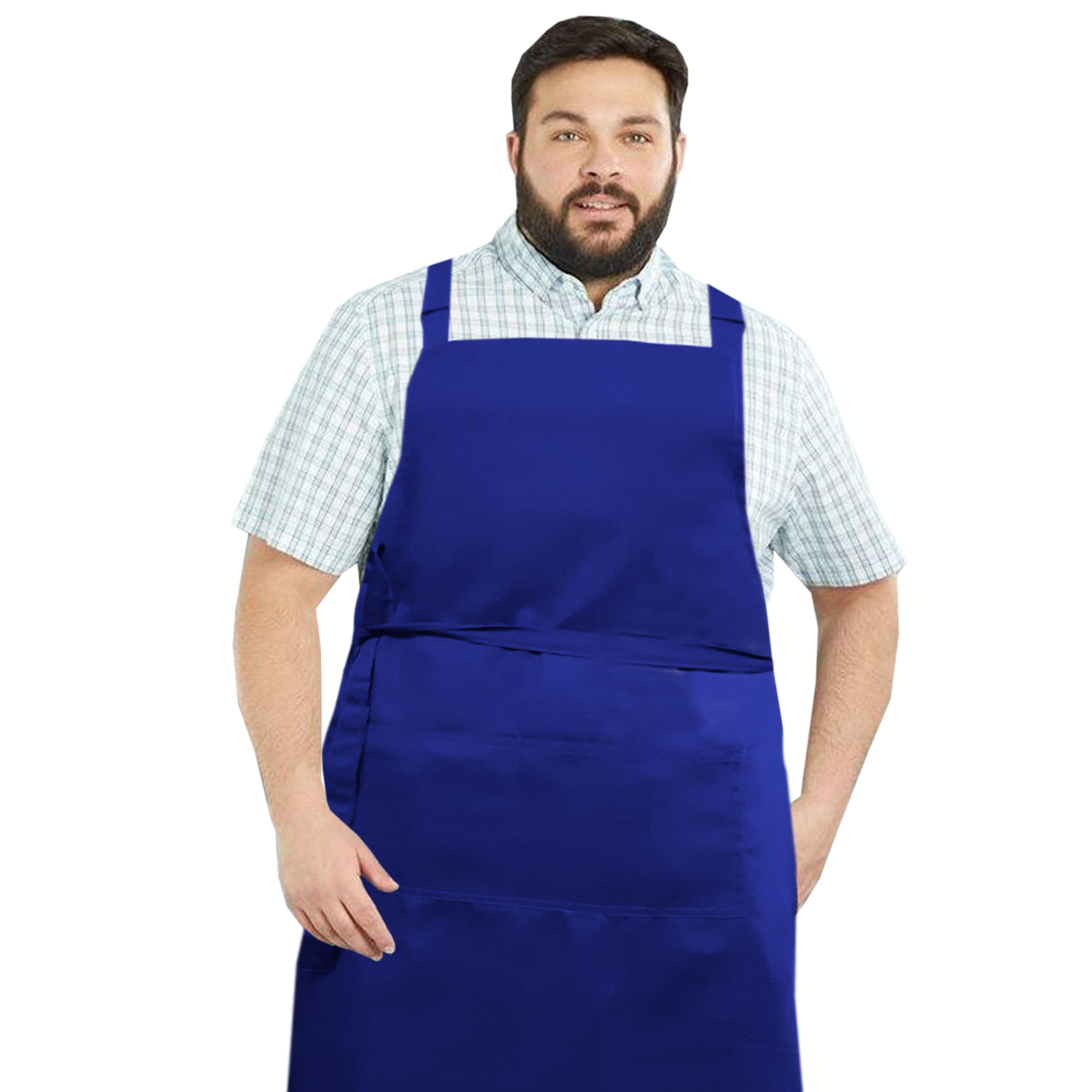Personalised Plus Size Apron Royal Blue