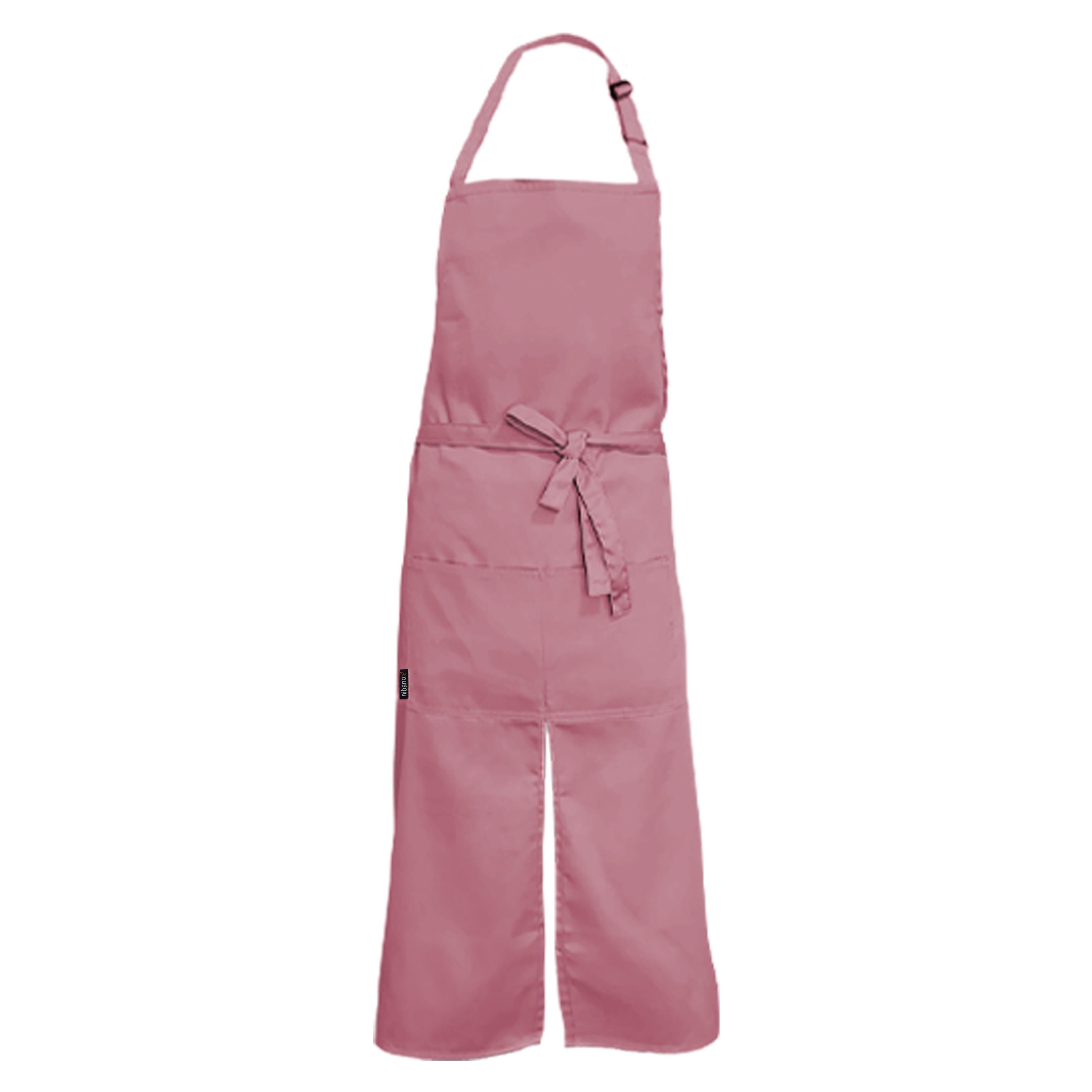 Personalised Long Splitted Bib Apron Rose Gold