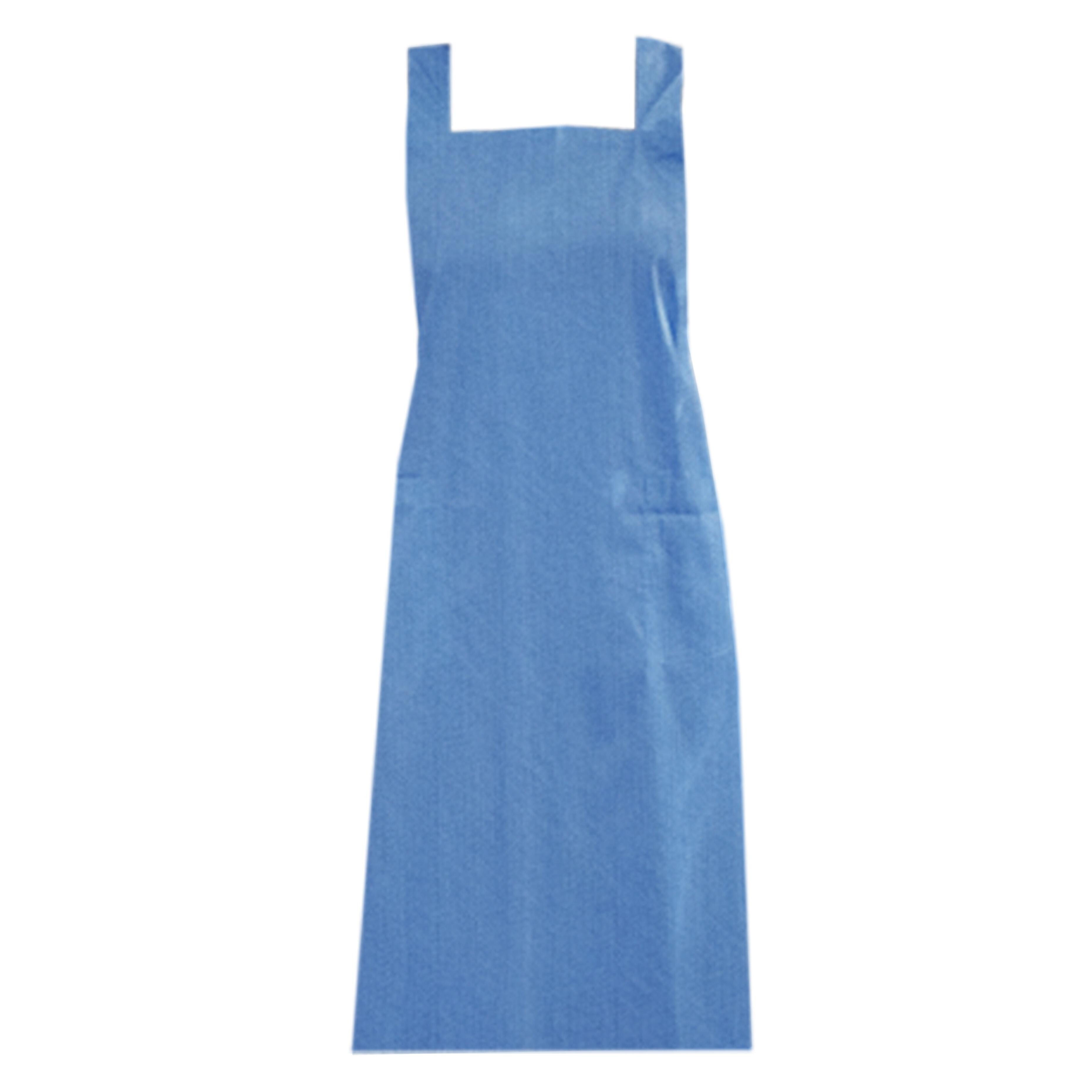 Personalised Cross Back Apron Pockets Denim Blue