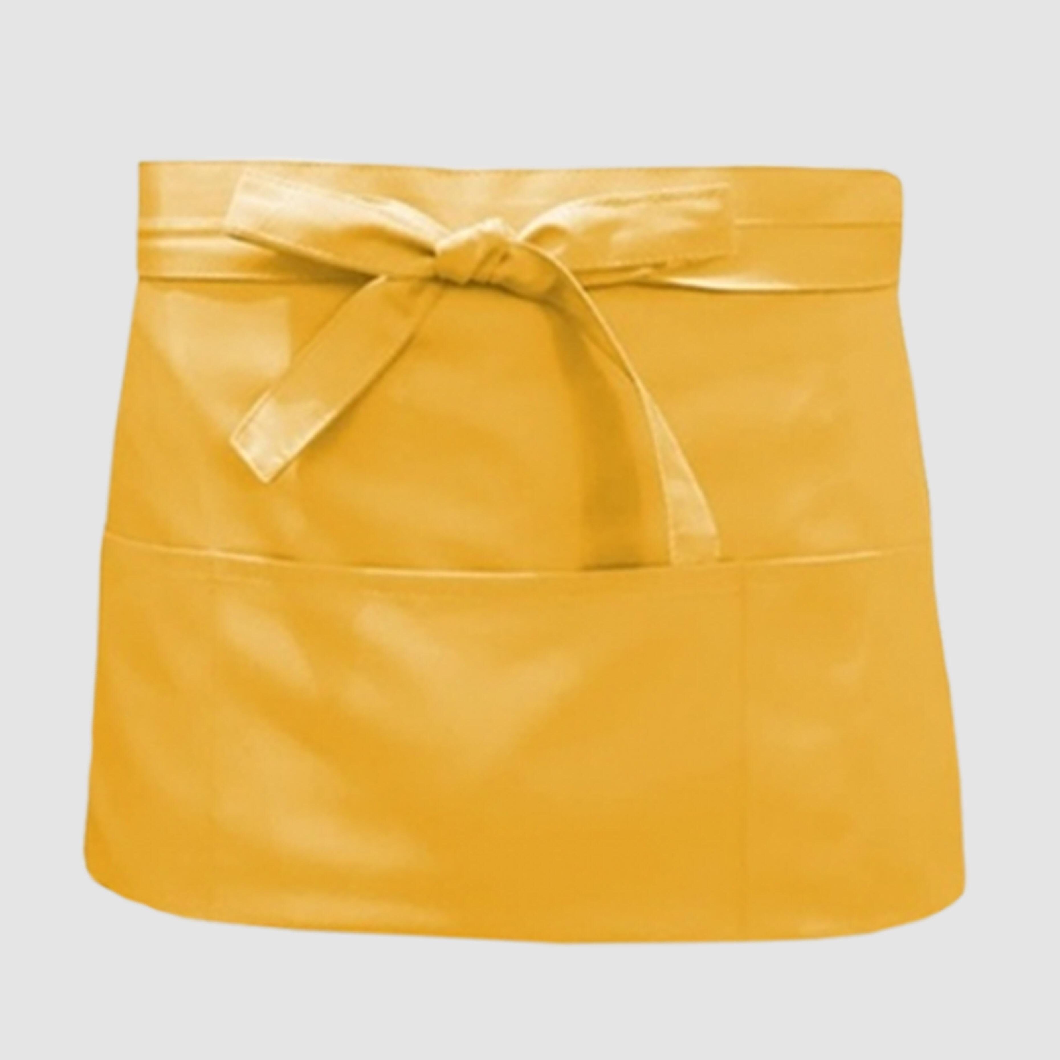 Nibano short waist apron with pockets yellow