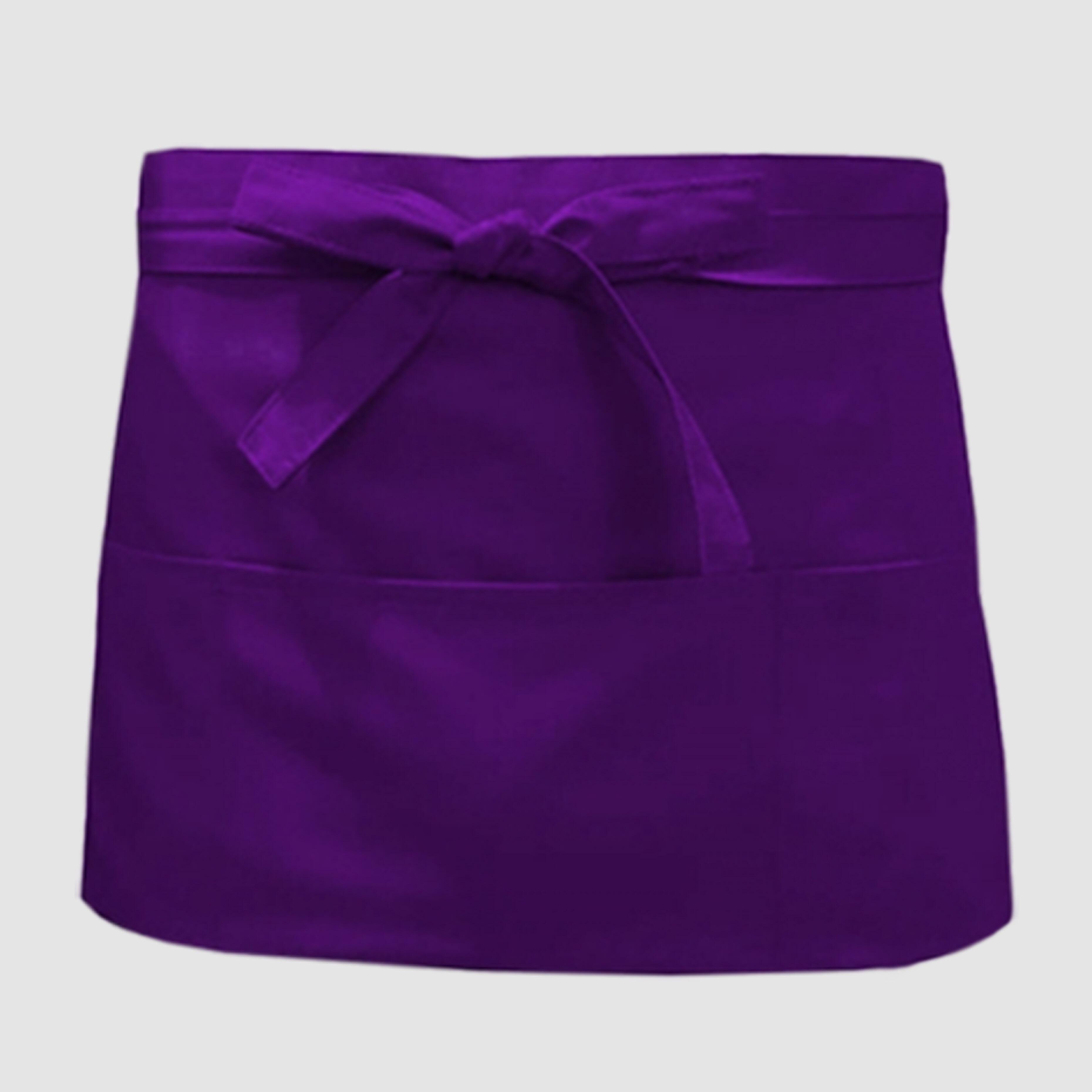 Nibano short waist apron with pockets purple