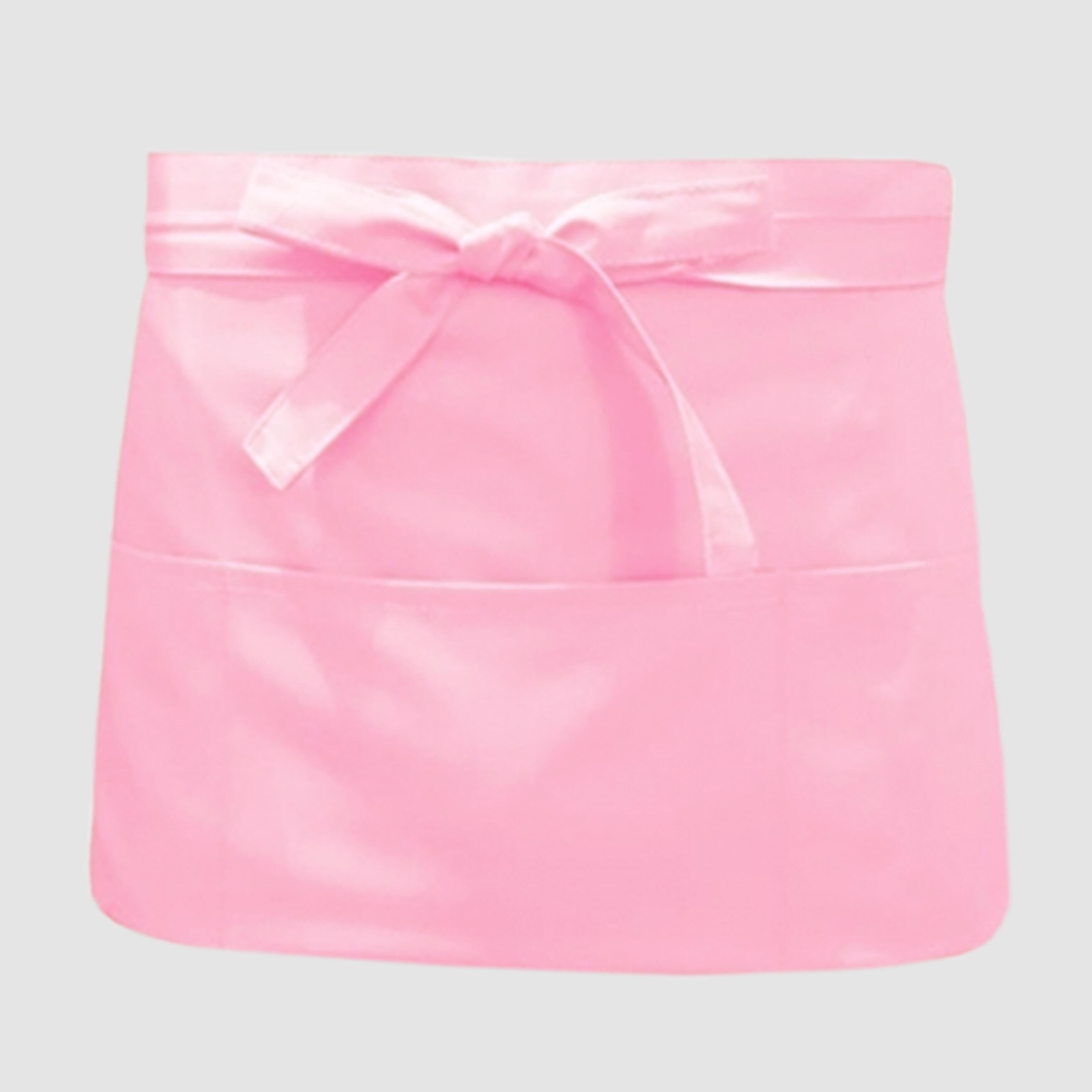 Nibano short waist apron with pockets pink