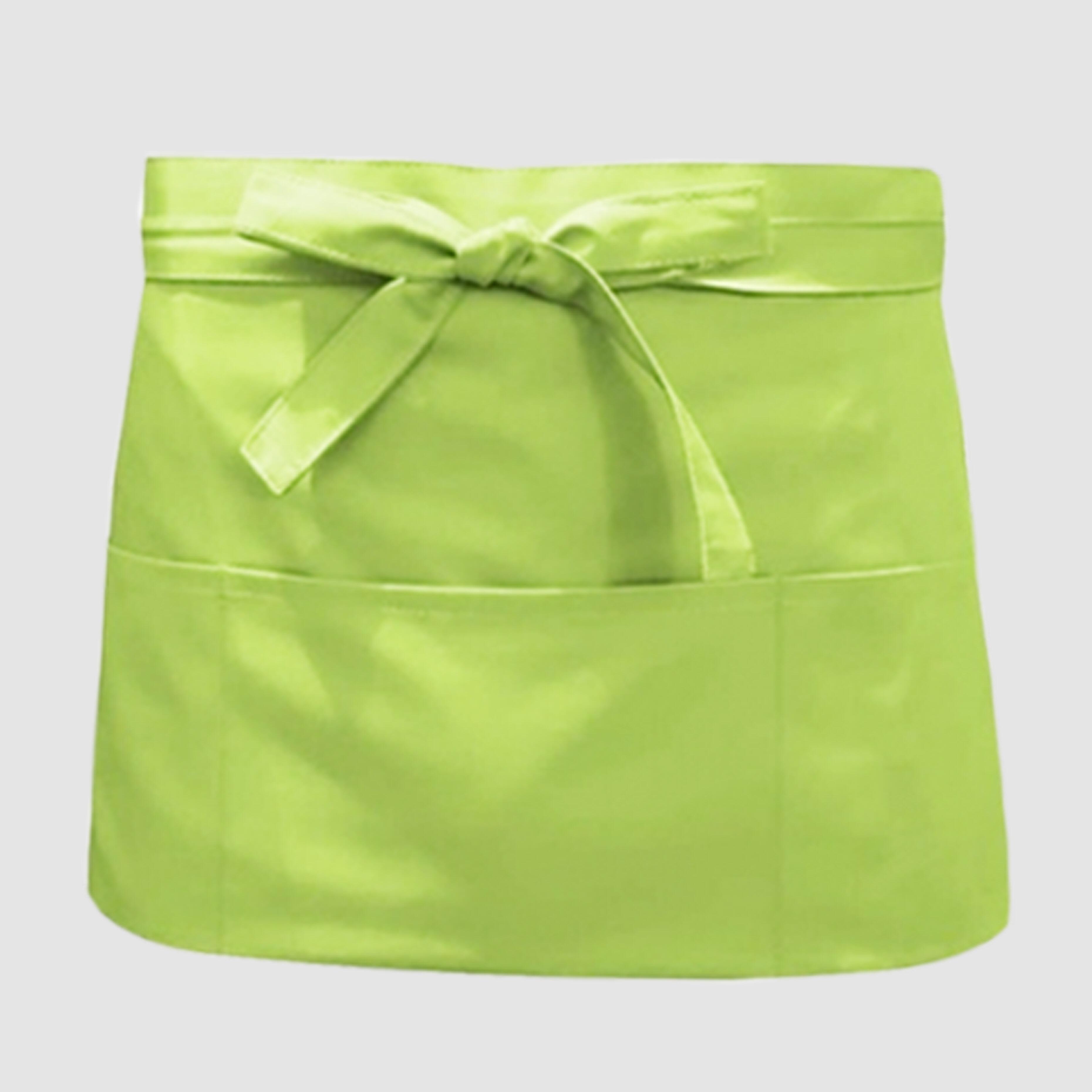 Nibano short waist apron with pockets lime